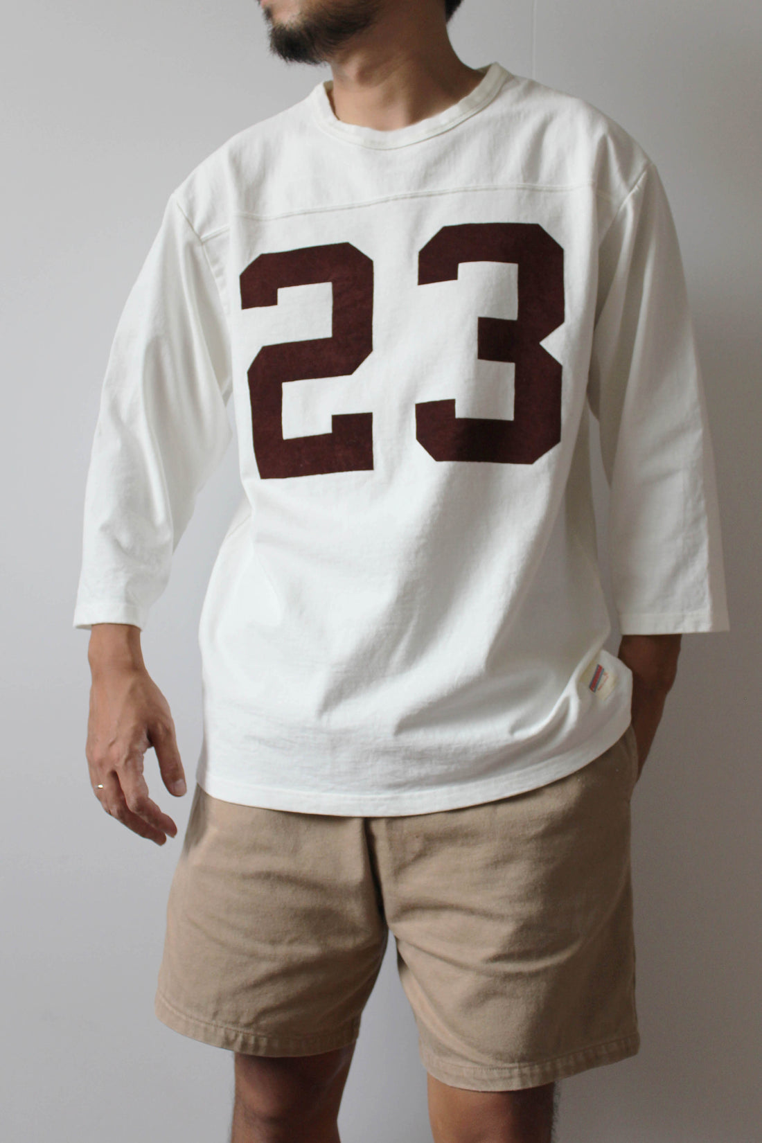 "23" フットボール七分袖Tee