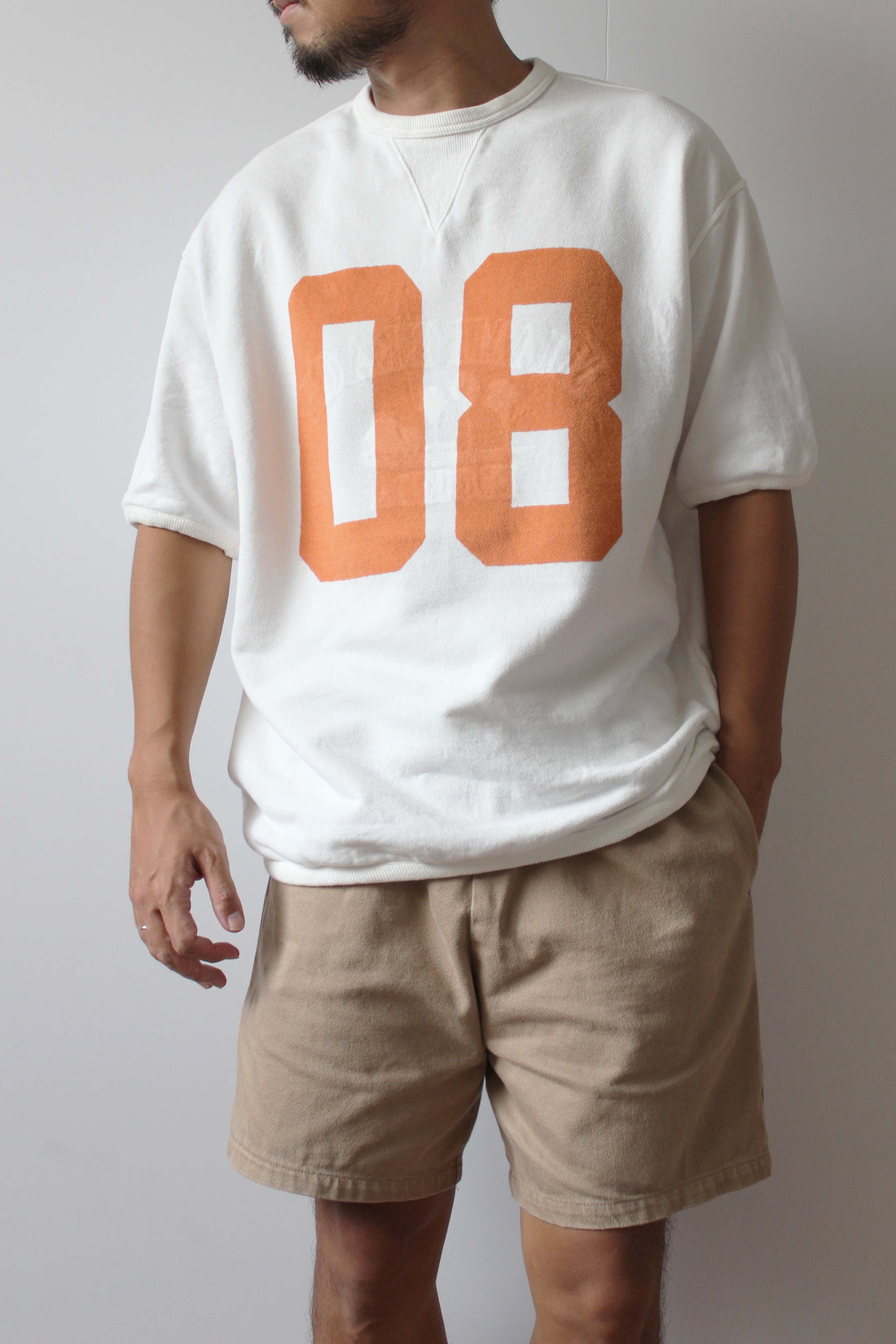 "08=80" リバーシブル半袖スウェット