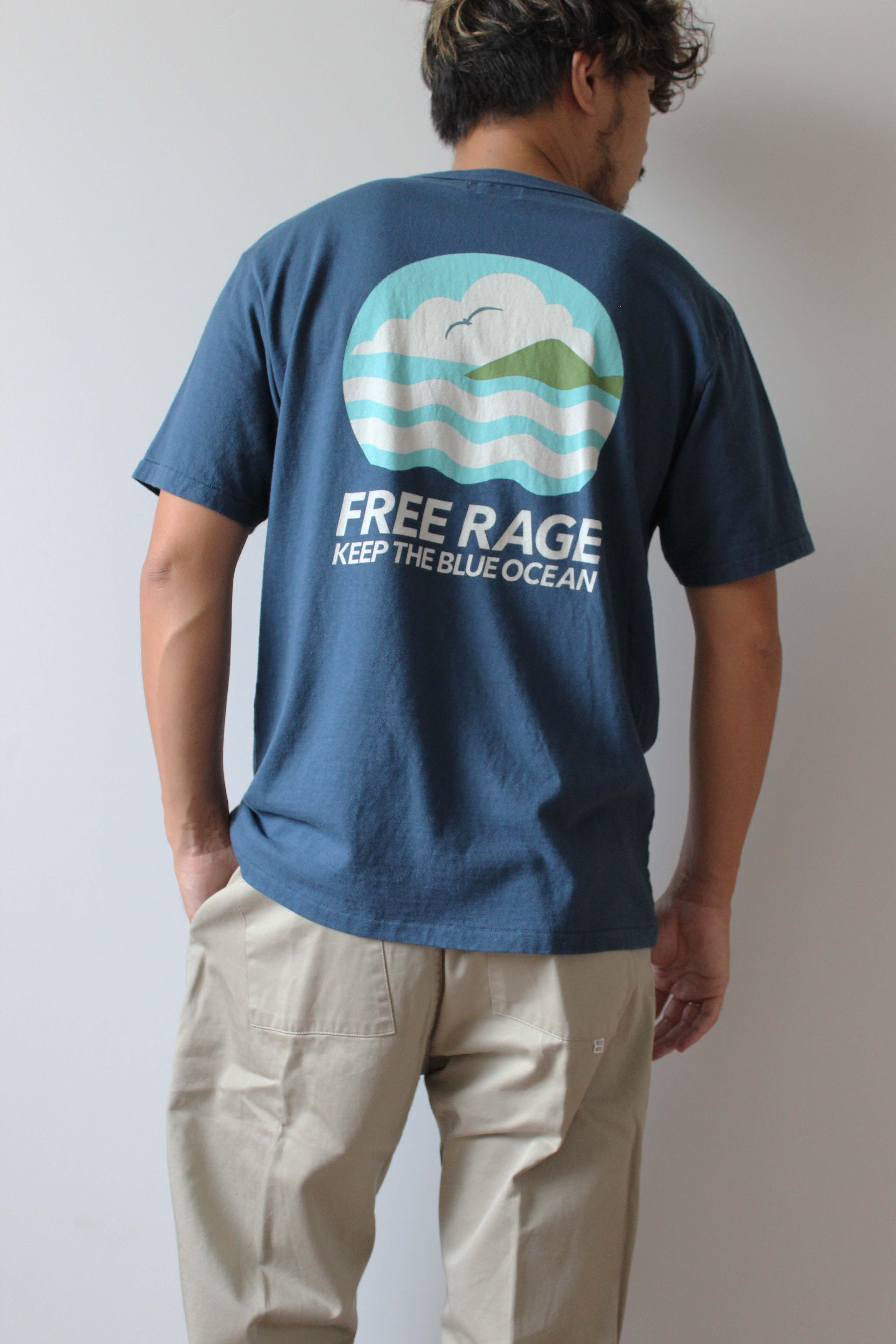"BLUE OCEAN" リサイクルコットンTee