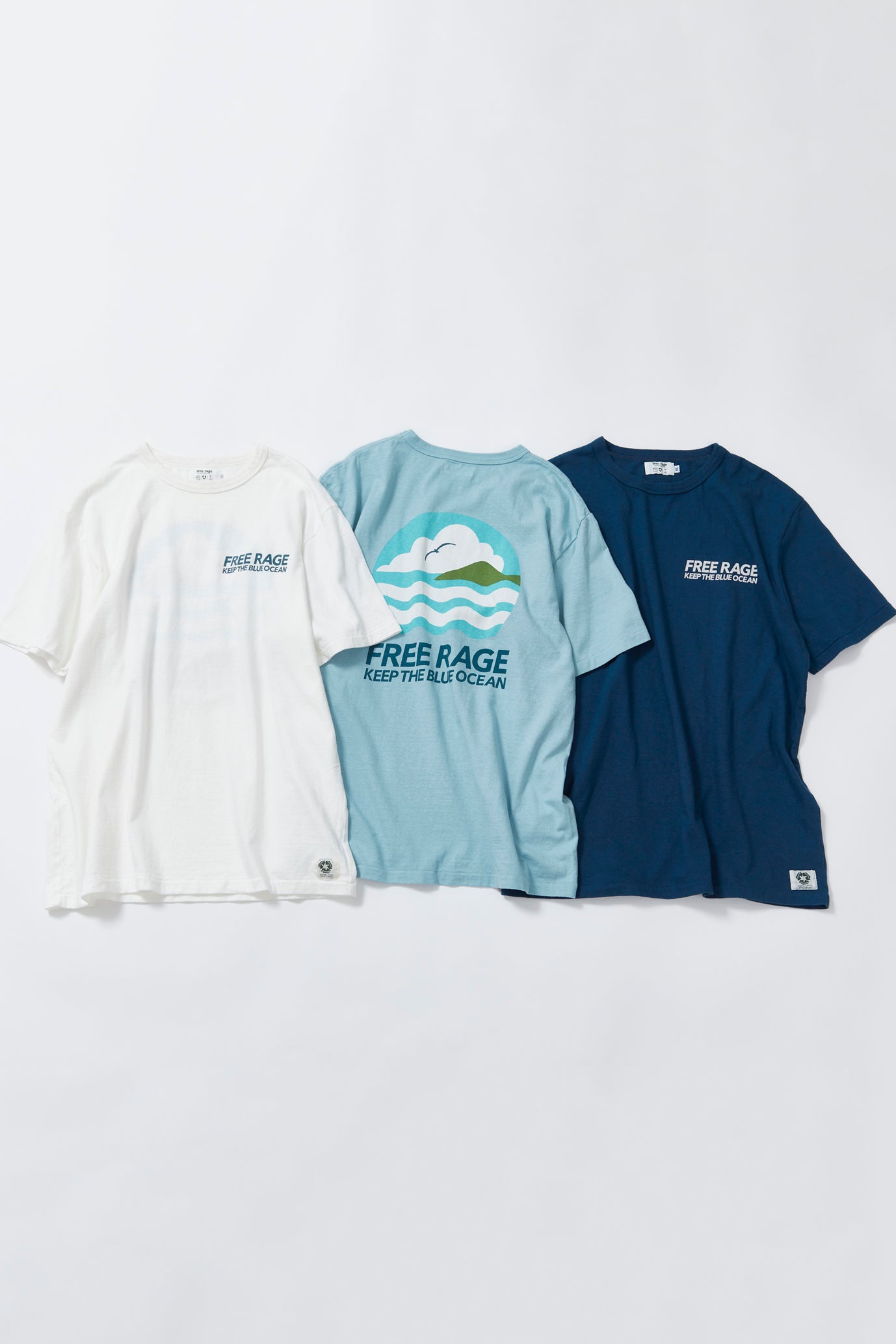 "BLUE OCEAN" リサイクルコットンTee