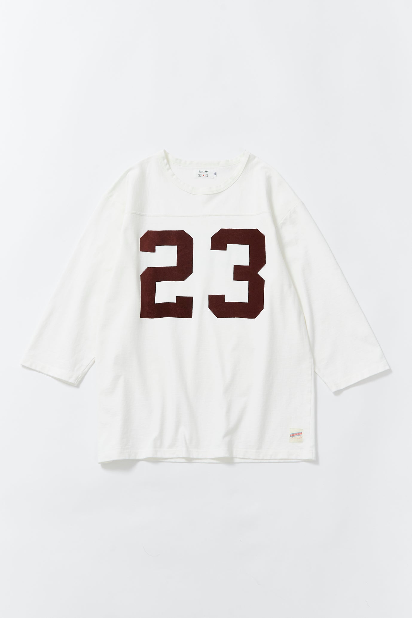 &quot;23&quot; フットボール七分袖Tee