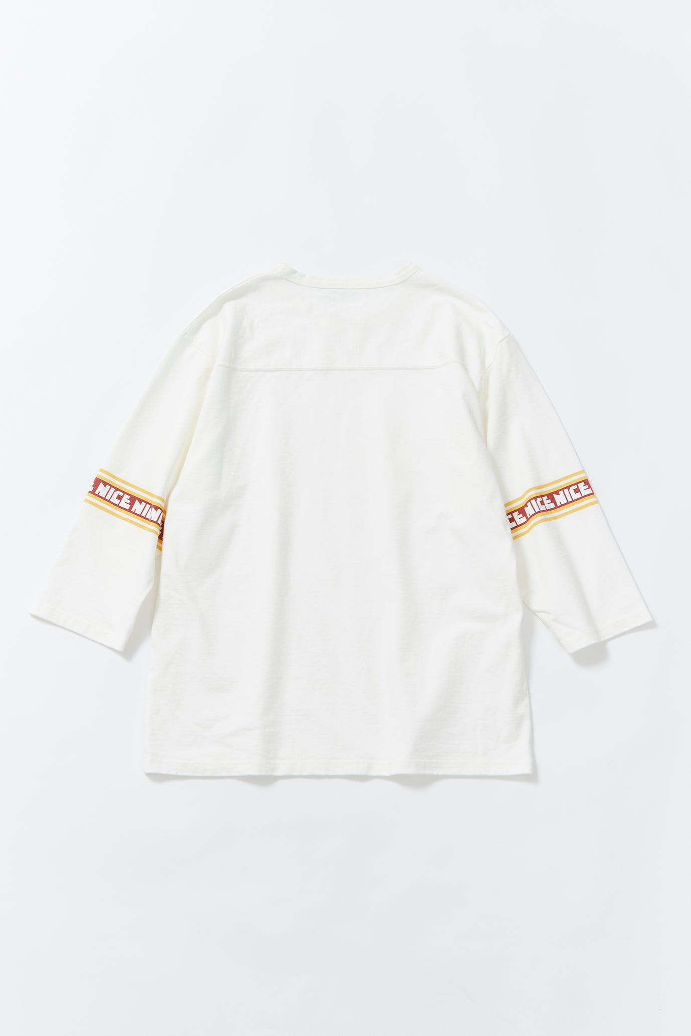 "NICE" フットボール七分袖Tee