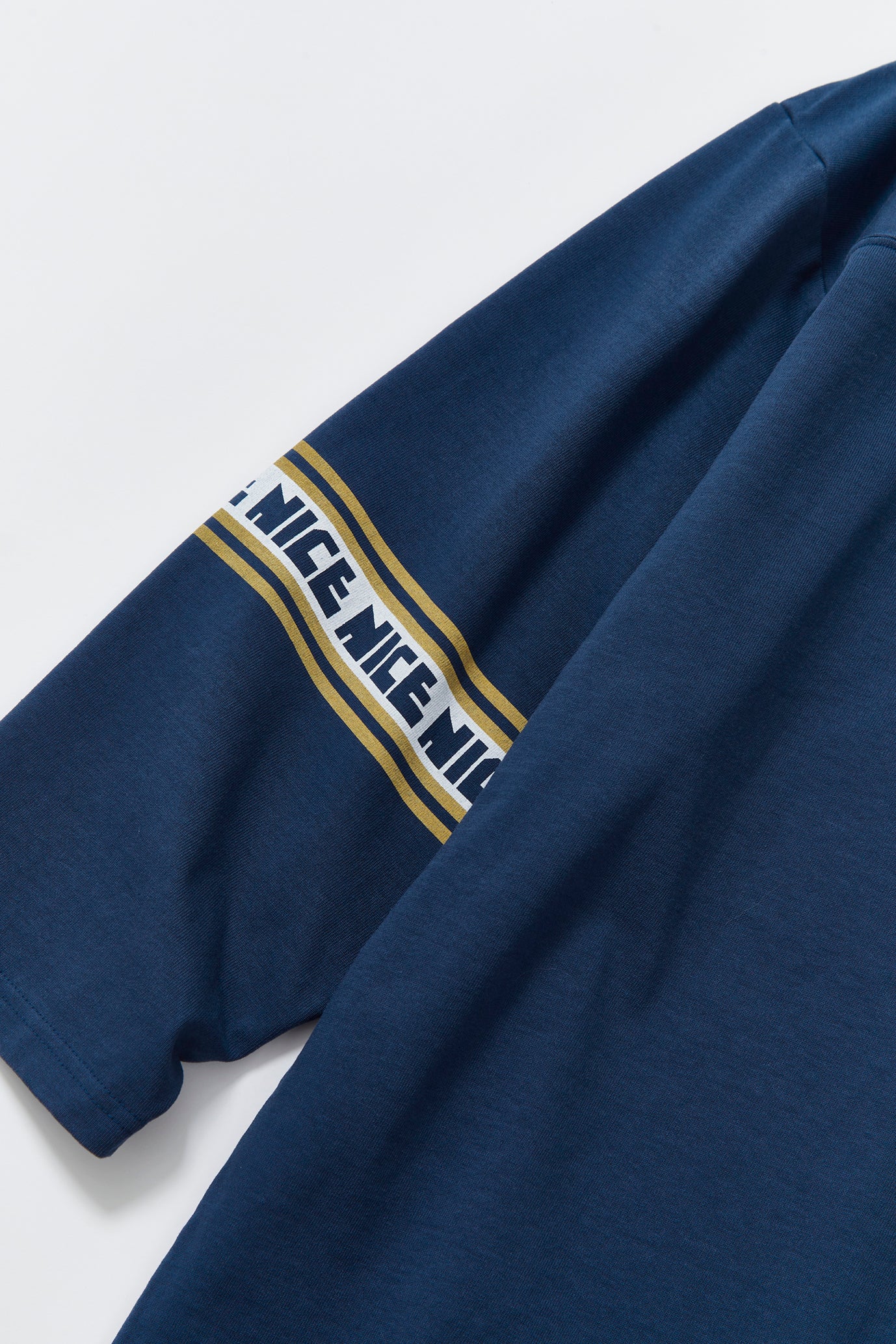 "NICE" フットボール七分袖Tee