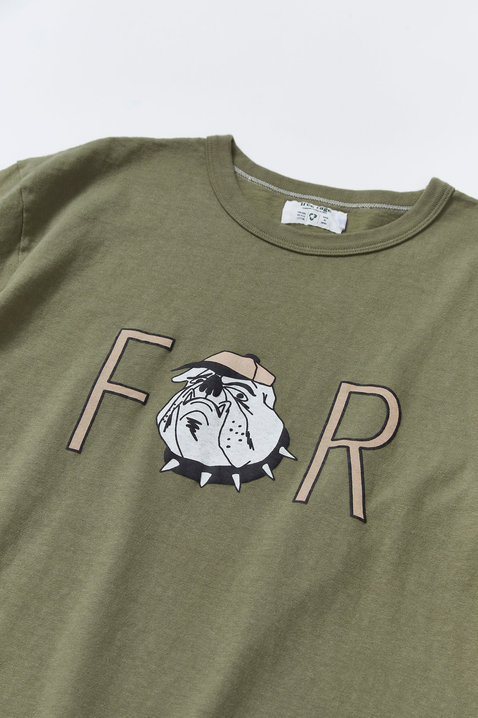 "Bulldog" リサイクルコットンTee
