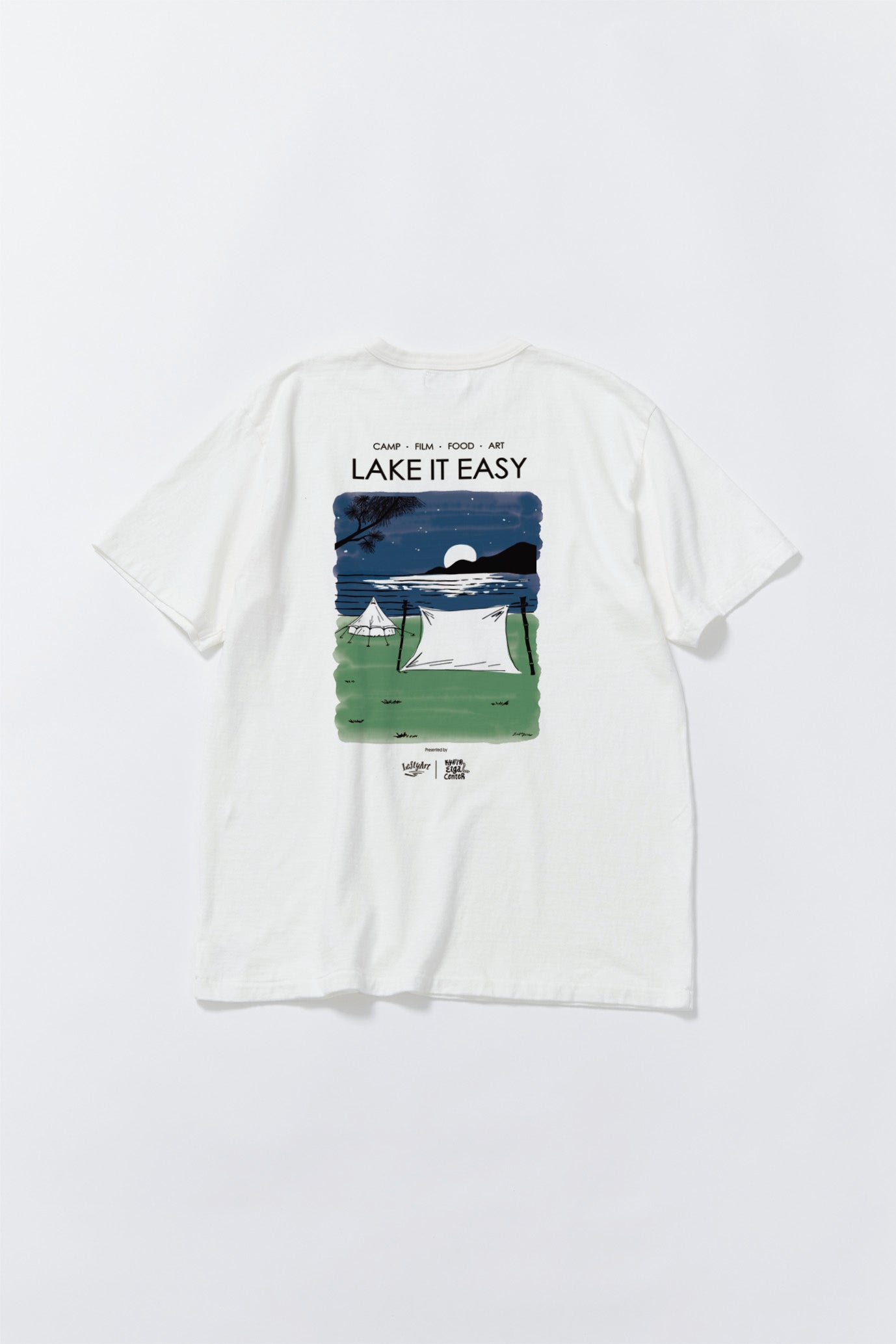 "LAKE IT EASY" リサイクルコットン半袖Tee (ステッカー付き)