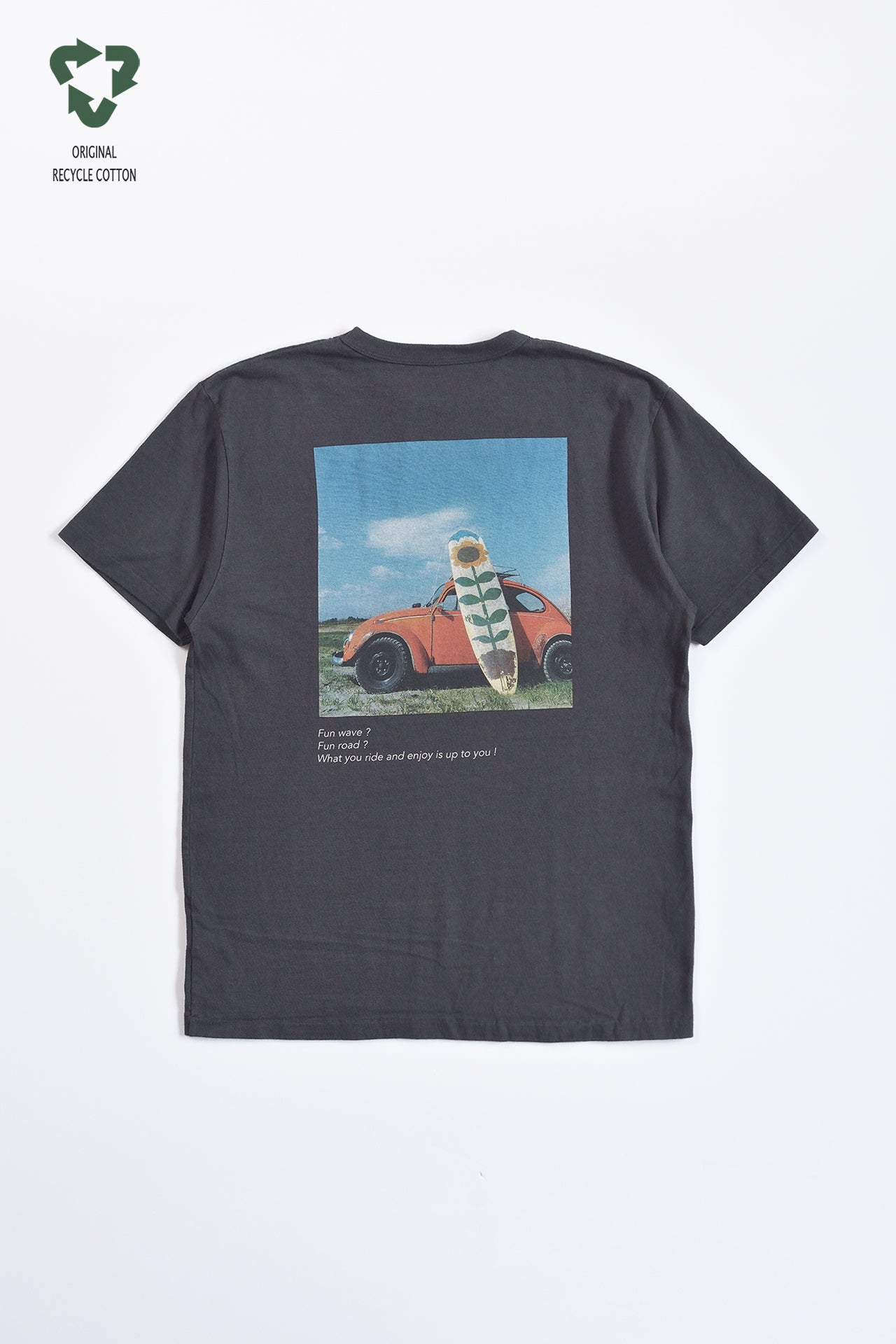 "愛車と向日葵" リサイクルコットンTee