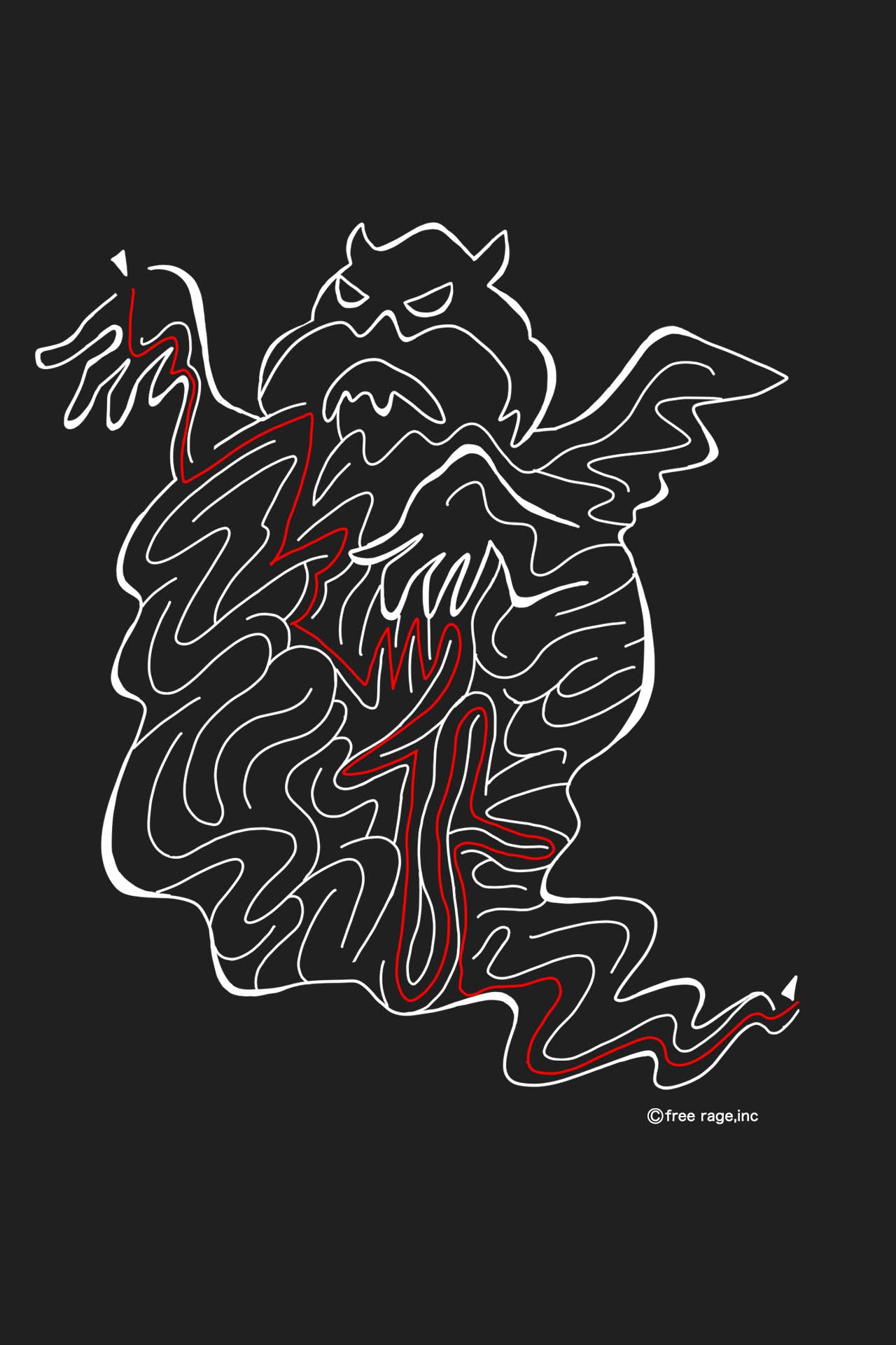"FATMAN 迷路" リサイクルコットンTee