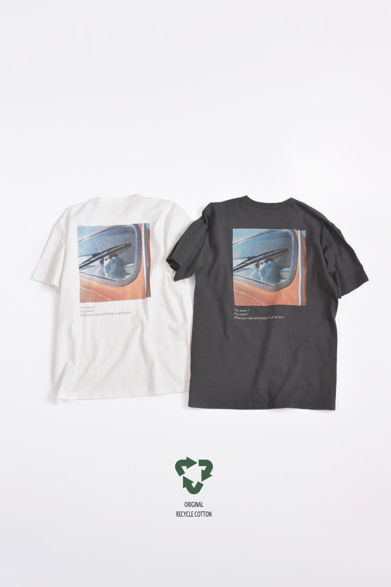 "愛車と愛犬" リサイクルコットンTee