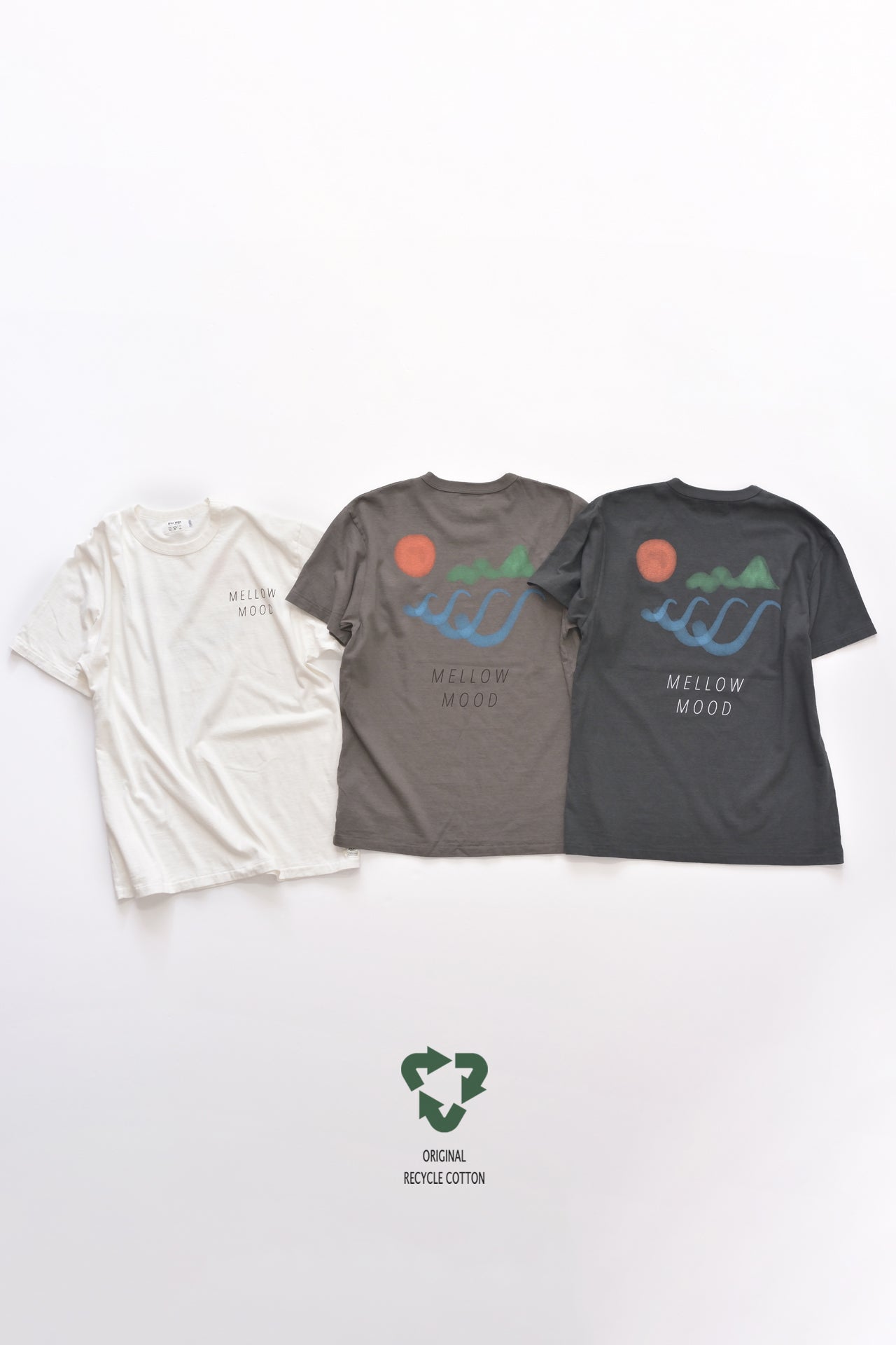 "MELLOW MOOD" リサイクルコットンTee