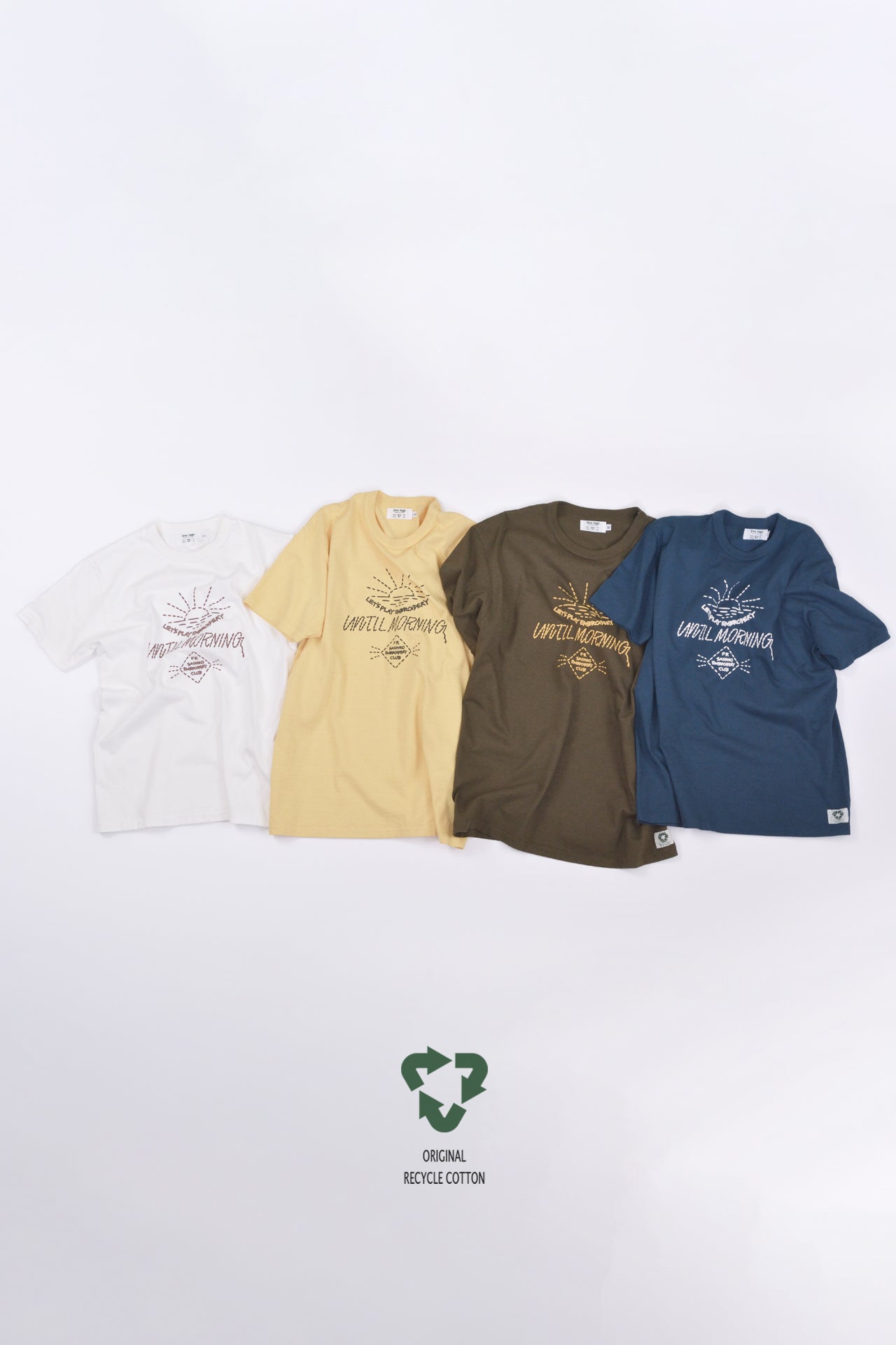 "UNTILL MORNING" リサイクルコットンTee