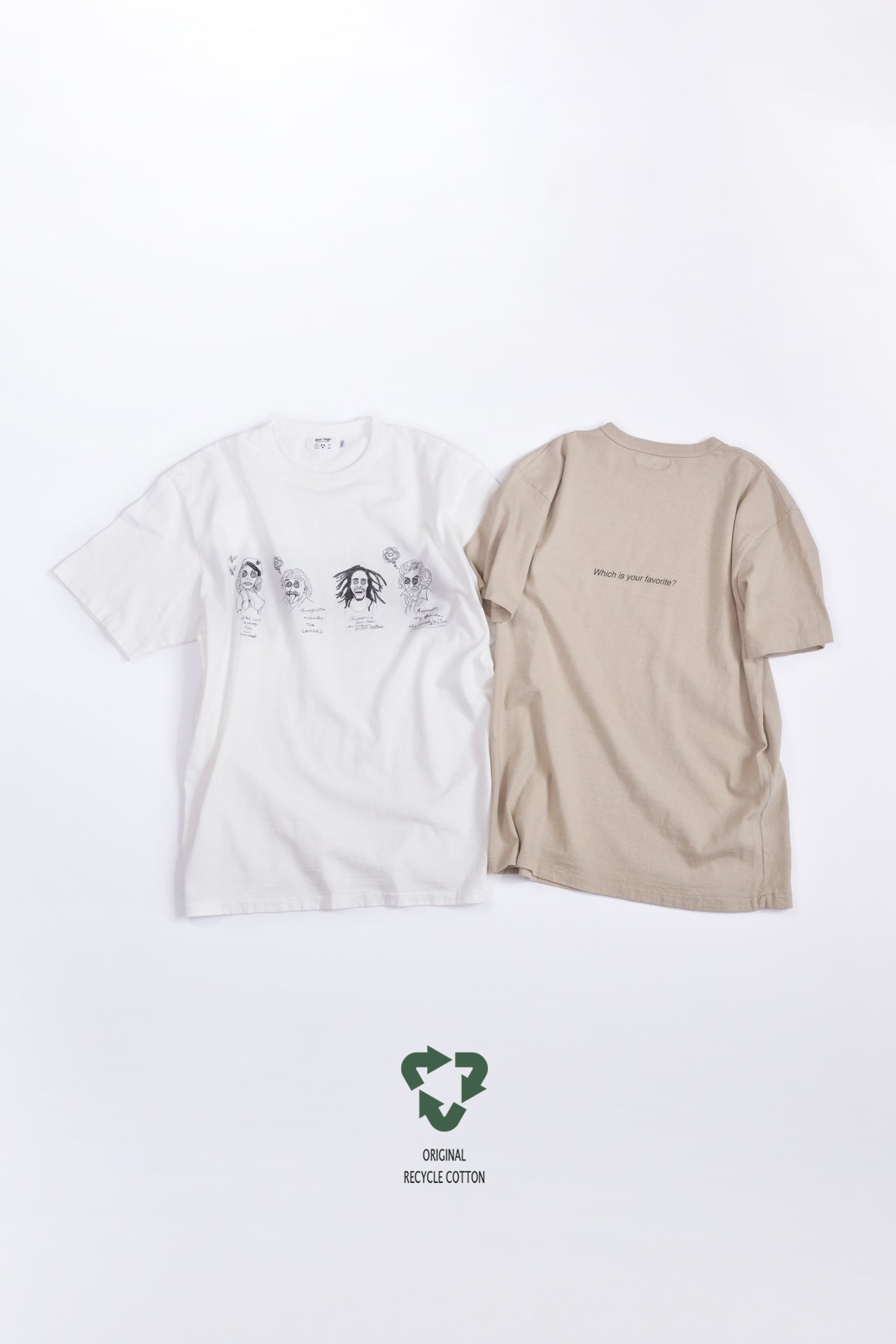 "偉人たち" リサイクルコットンTee