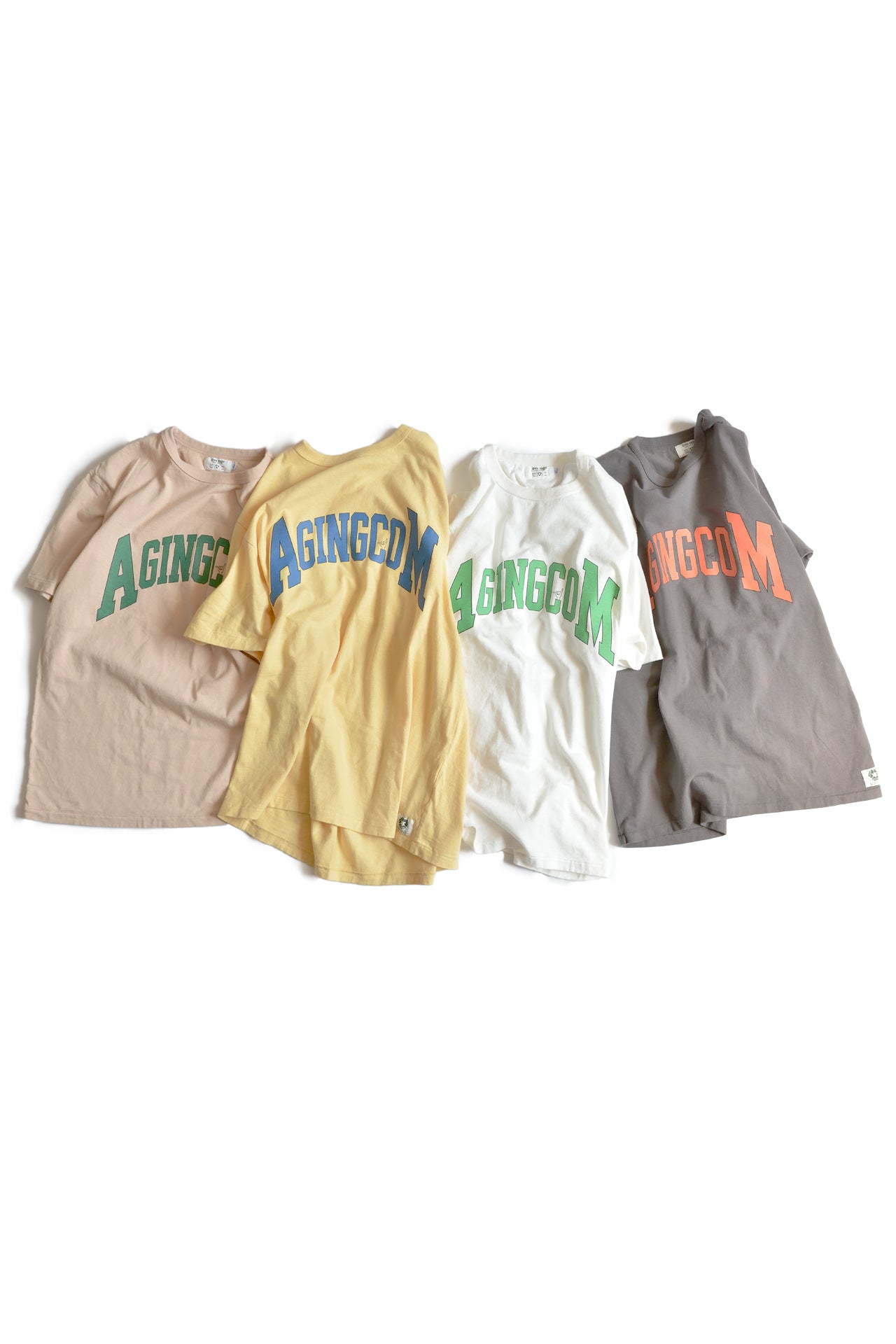 "AGINGCOM" リサイクルコットンTee