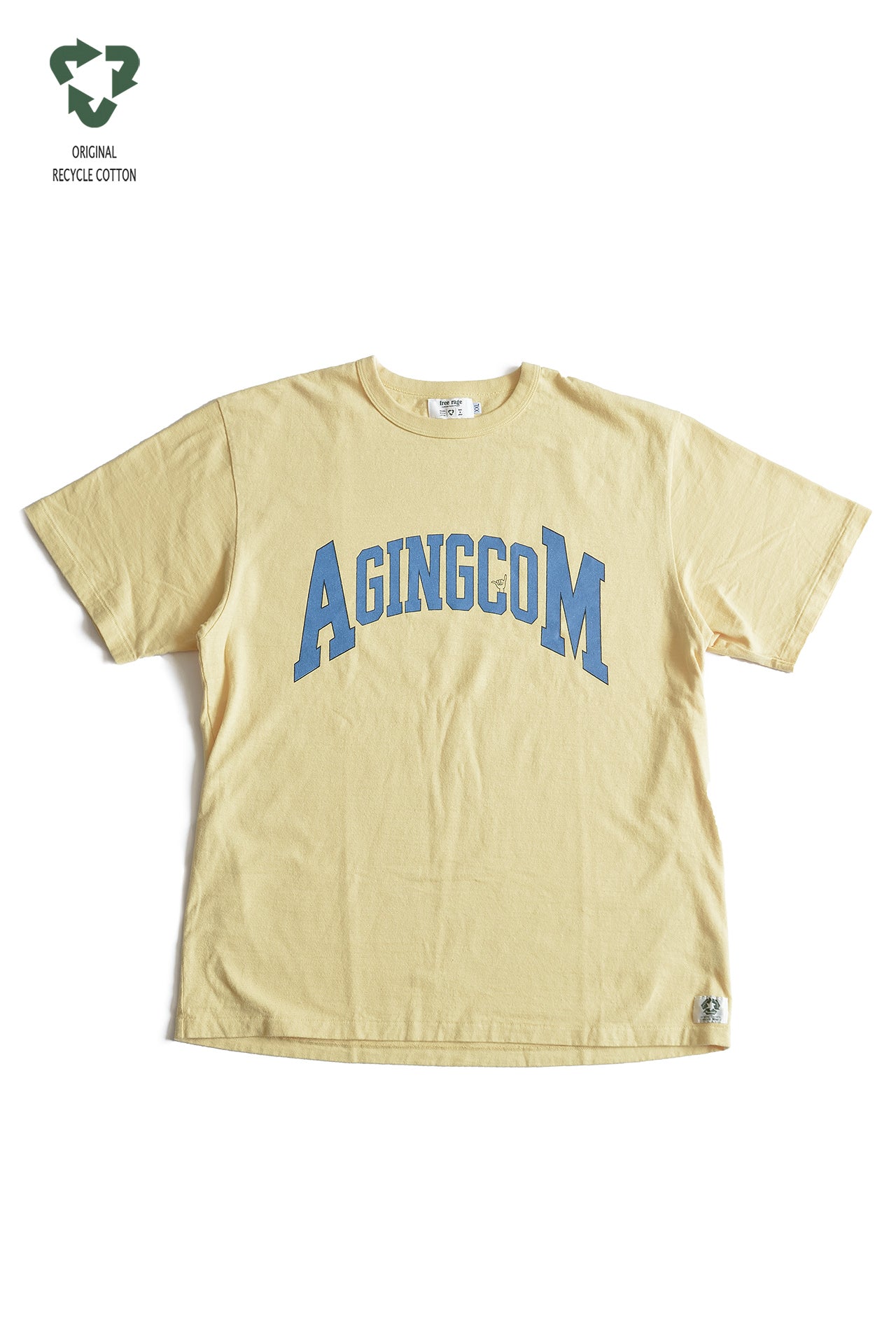 "AGINGCOM" リサイクルコットンTee