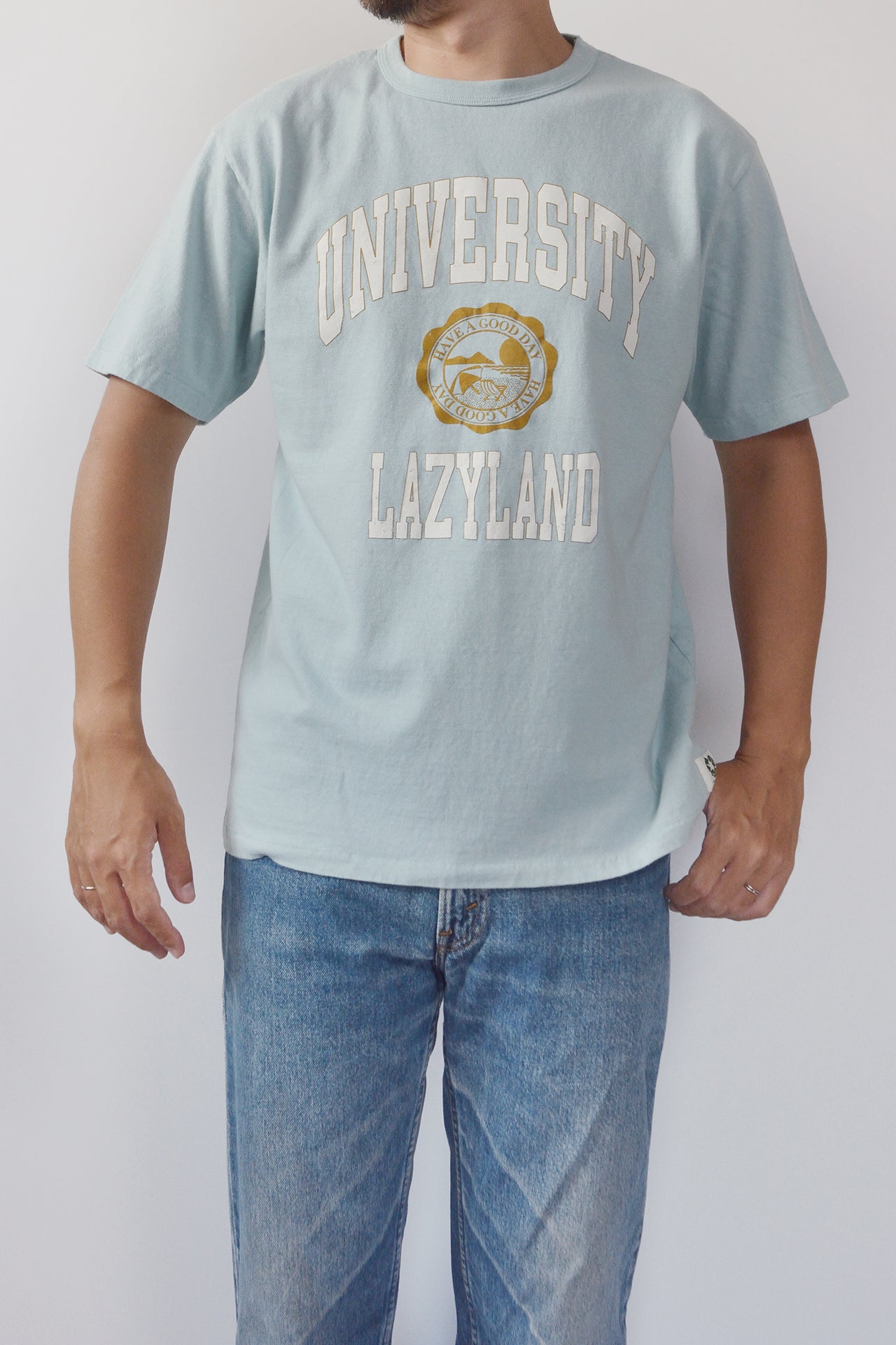 "LAZY LAND" リサイクルコットンTee