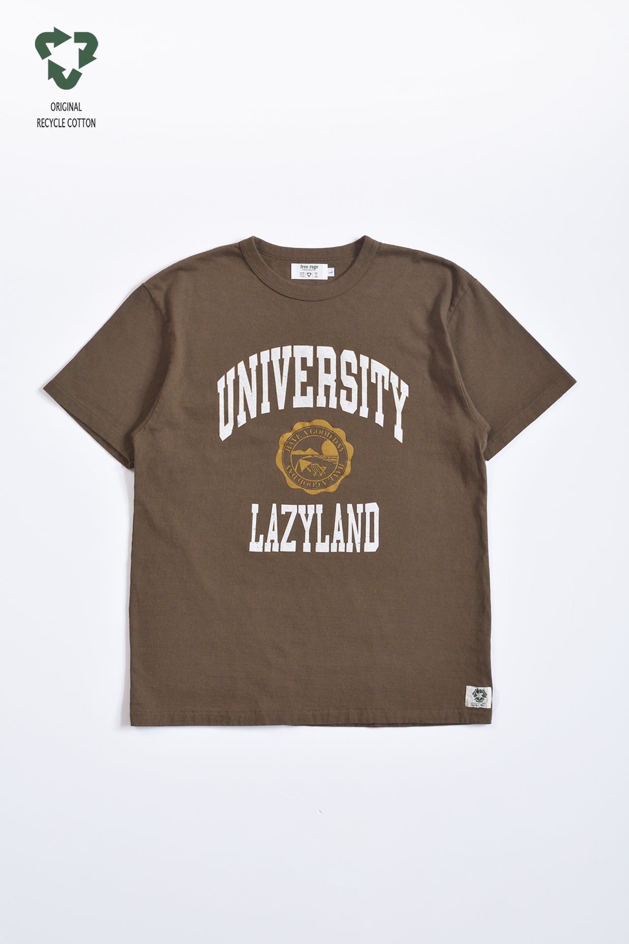 "LAZY LAND" リサイクルコットンTee