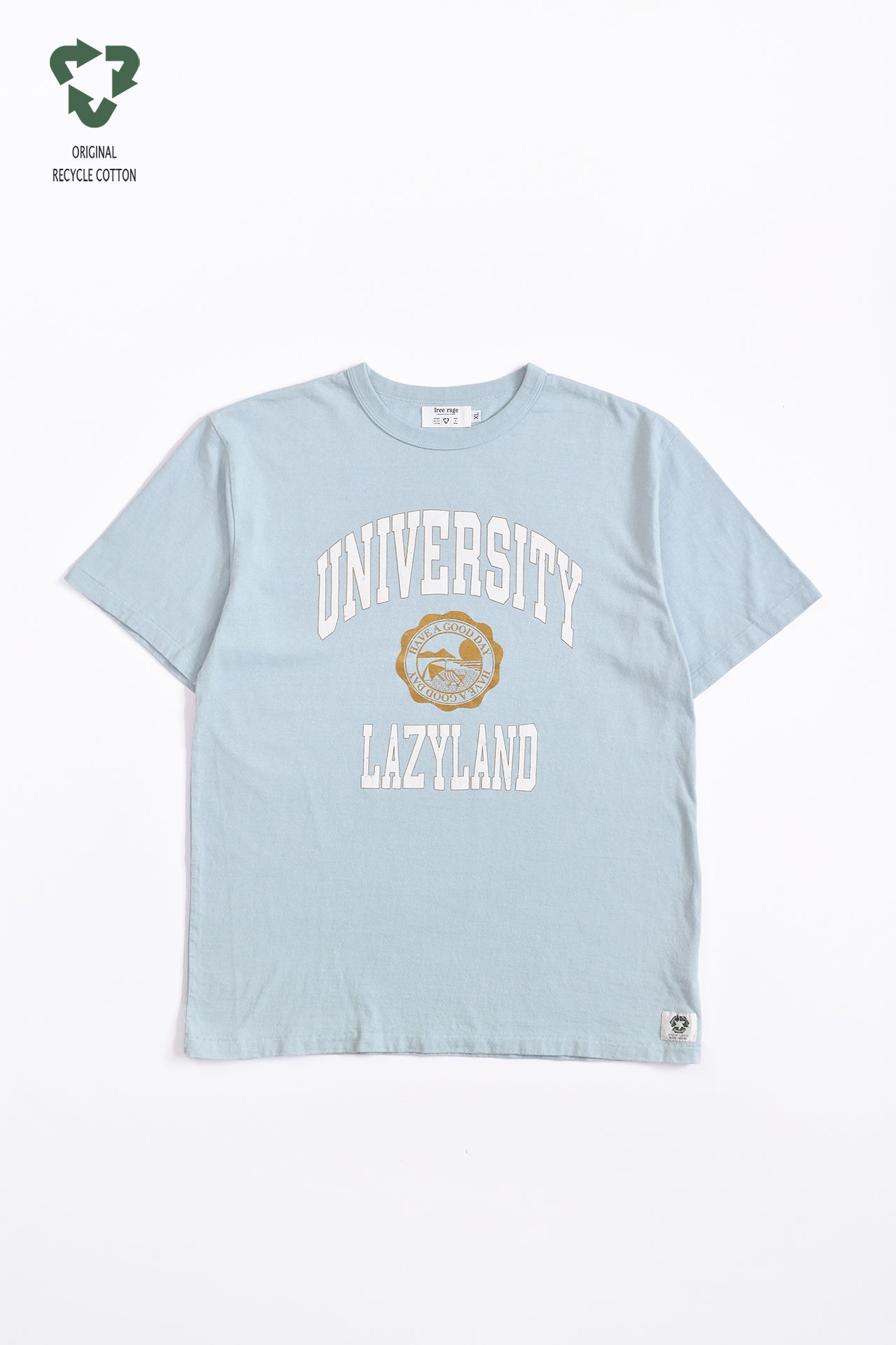 "LAZY LAND" リサイクルコットンTee