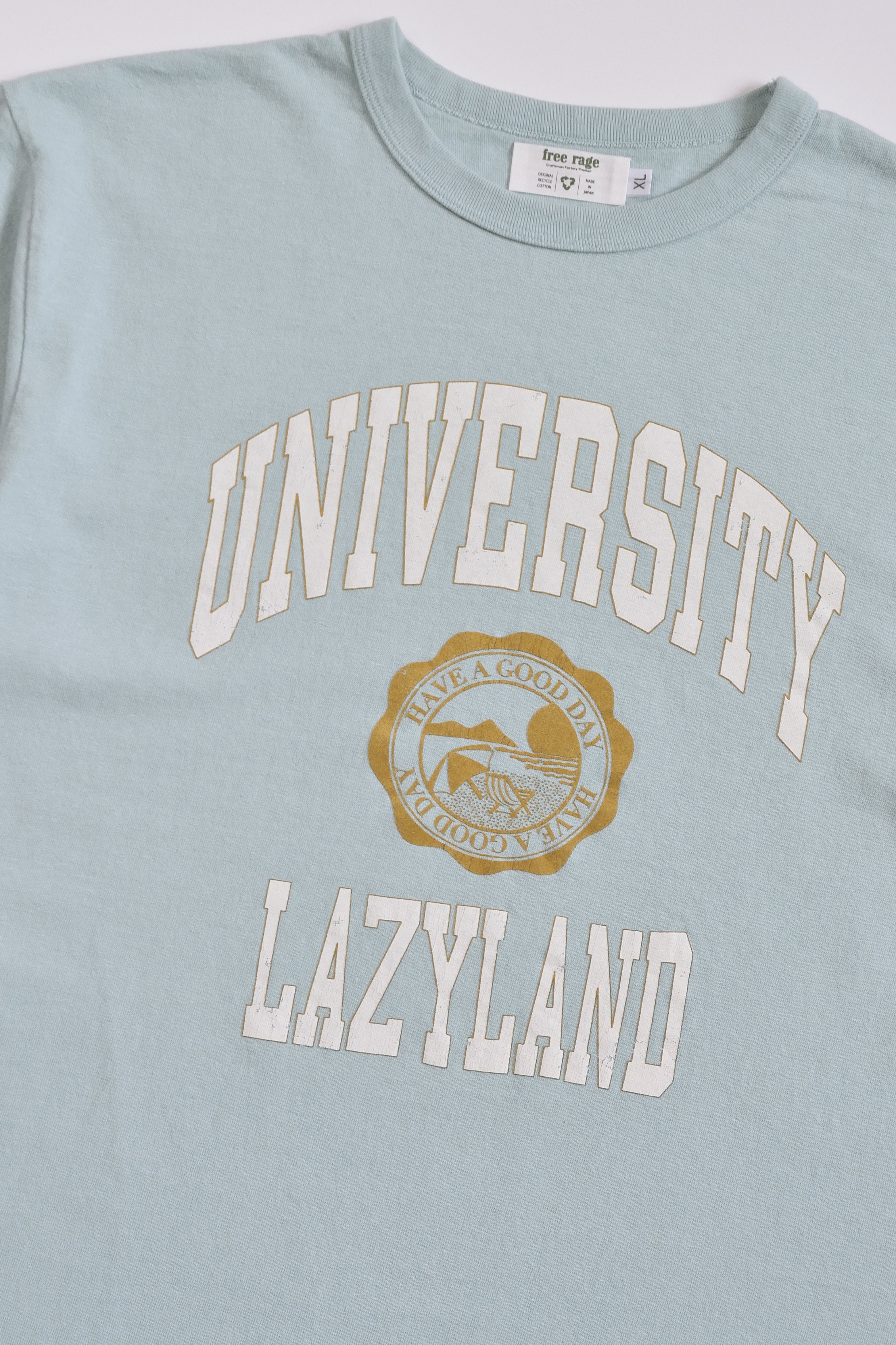 "LAZY LAND" リサイクルコットンTee