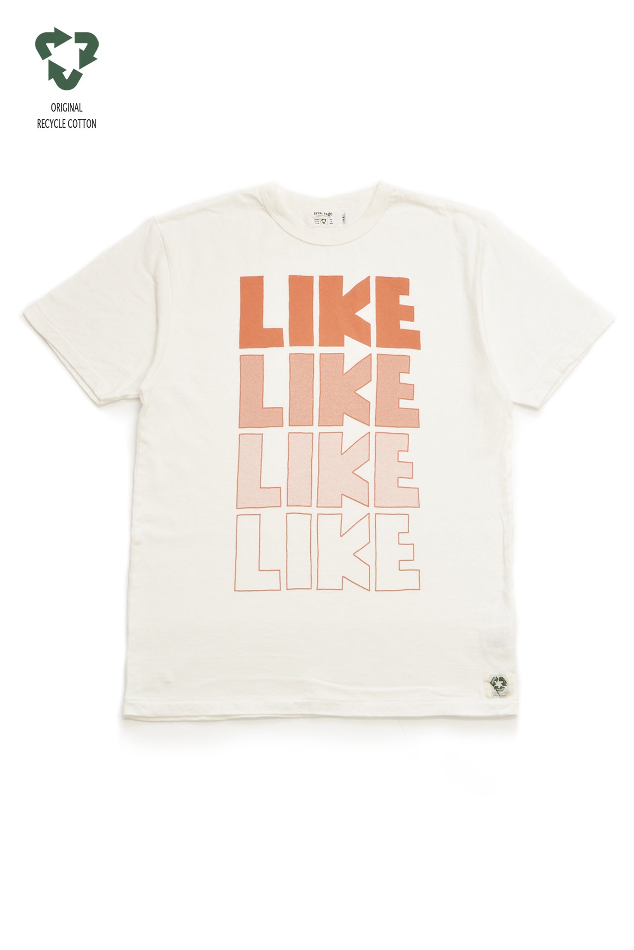 "LIKE = いいね!" リサイクルコットンTee