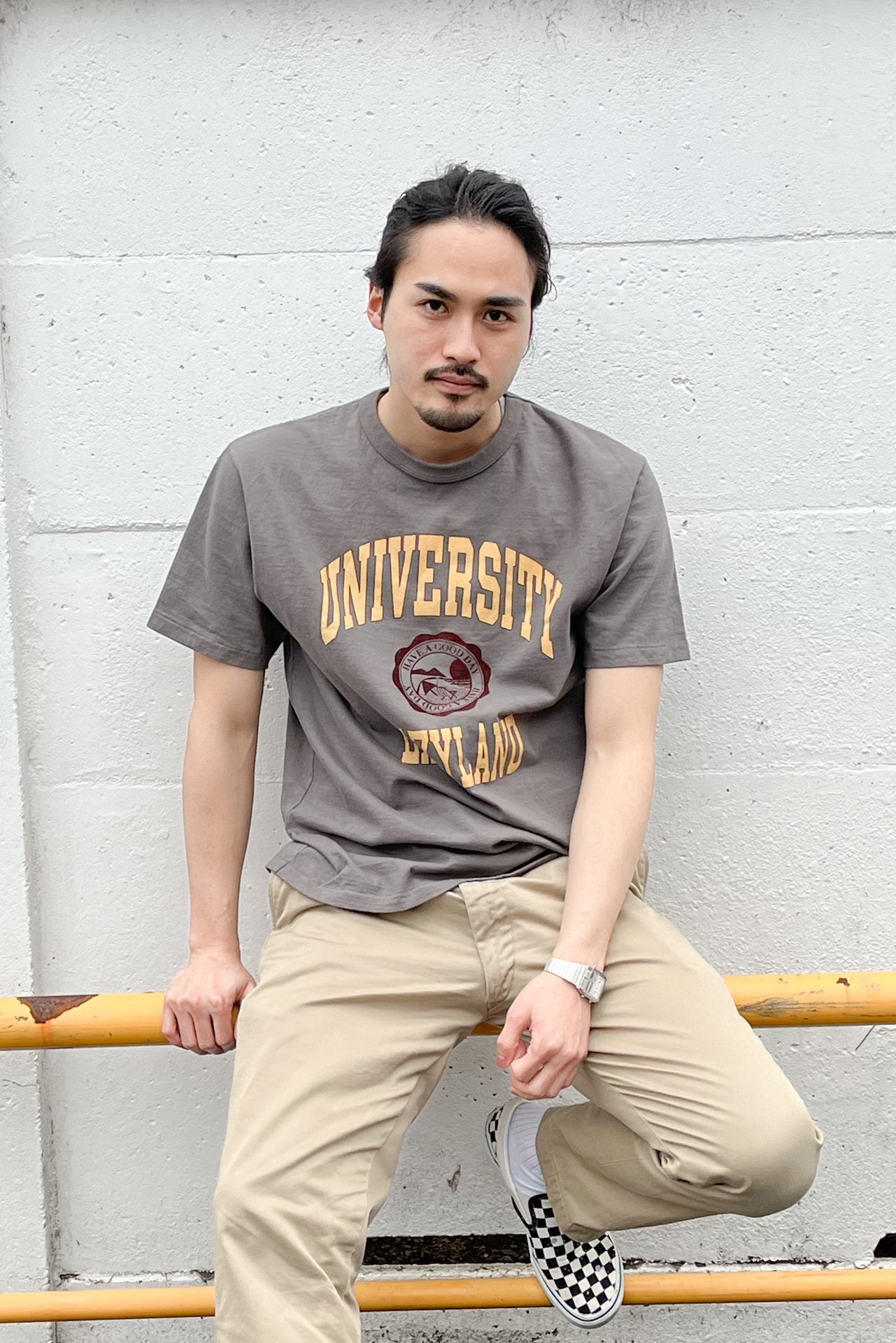 "LAZY LAND" リサイクルコットンTee