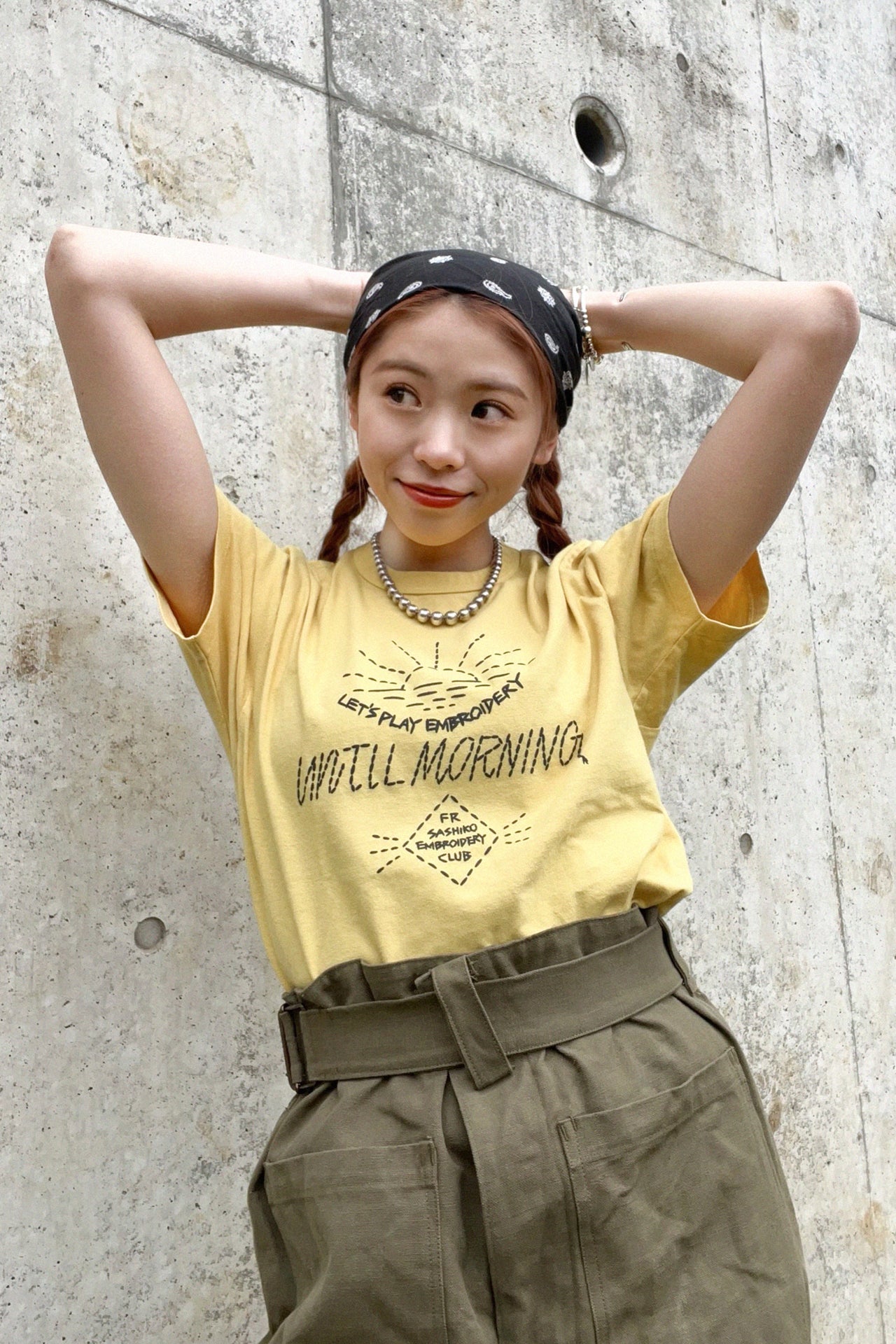 "UNTILL MORNING" リサイクルコットンTee