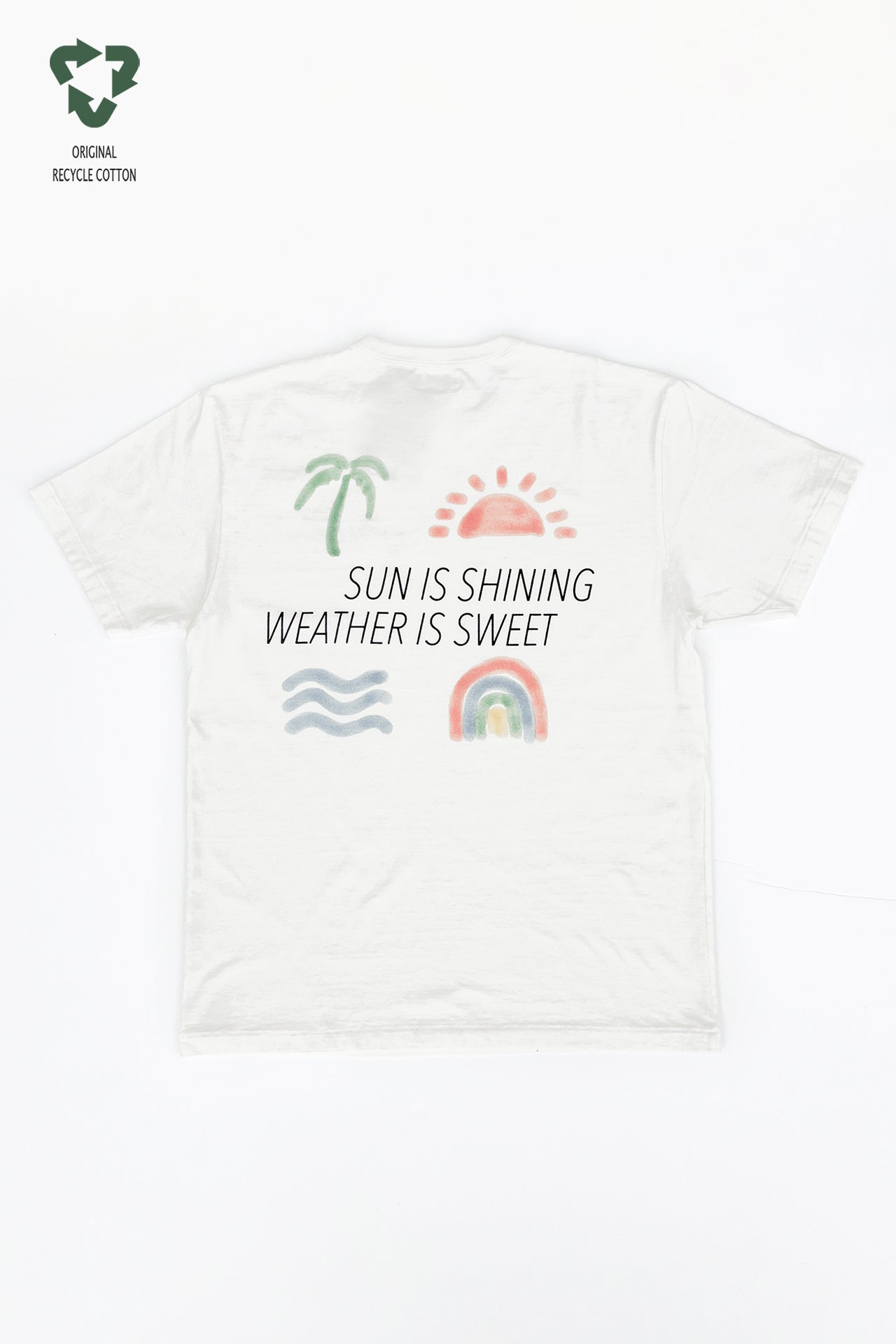 "SUN IS SHINE" リサイクルコットンTee
