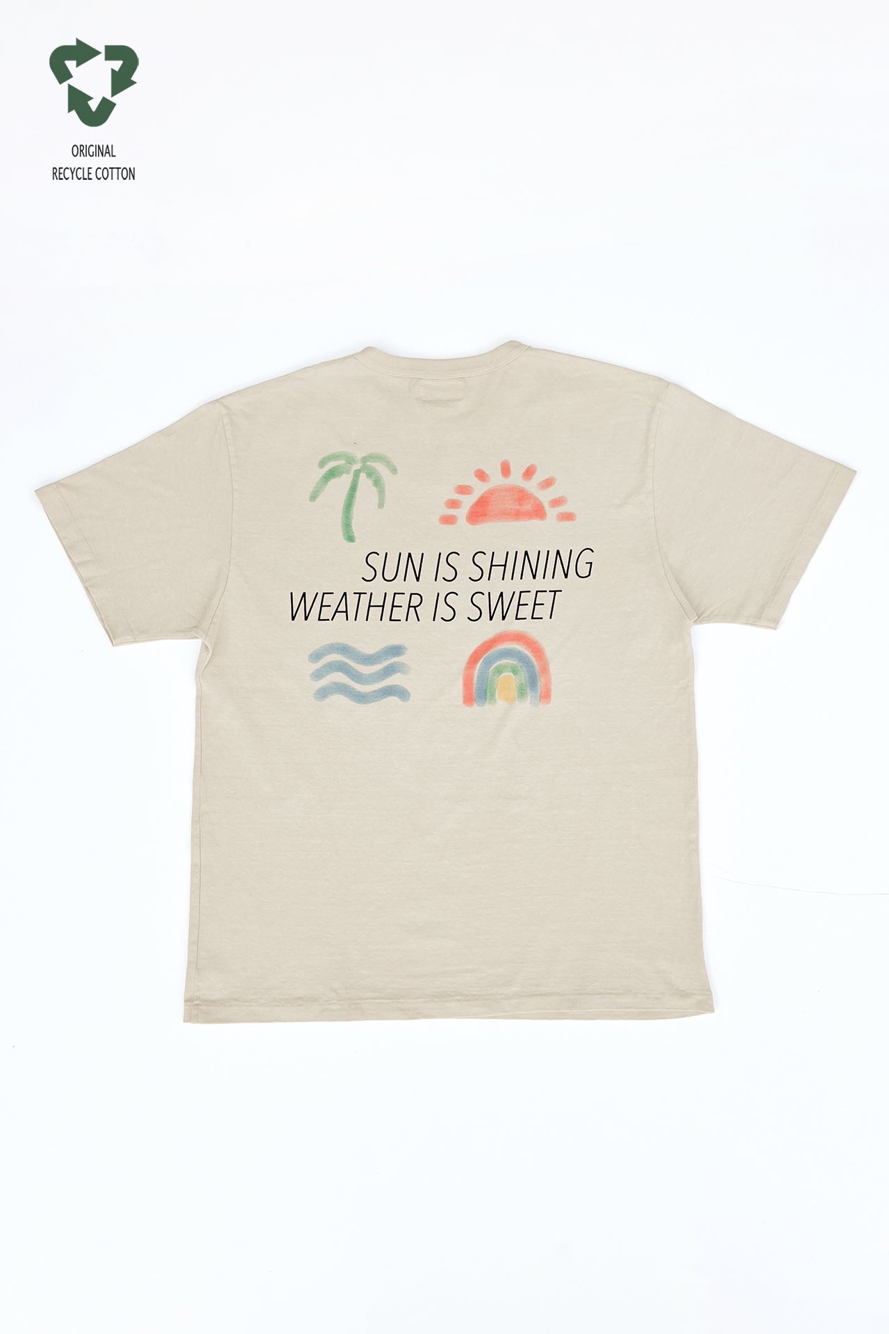 "SUN IS SHINE" リサイクルコットンTee