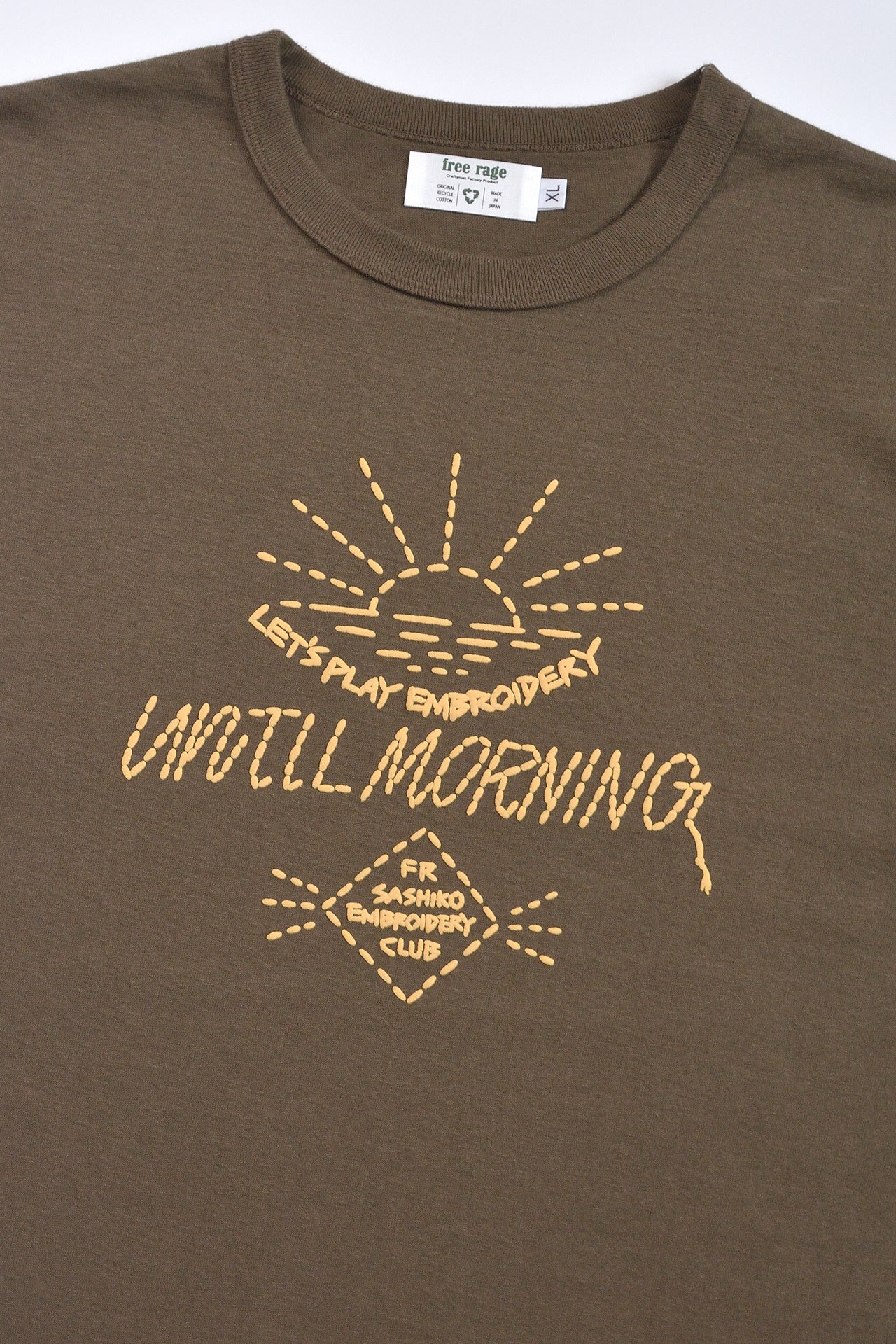 "UNTILL MORNING" リサイクルコットンTee