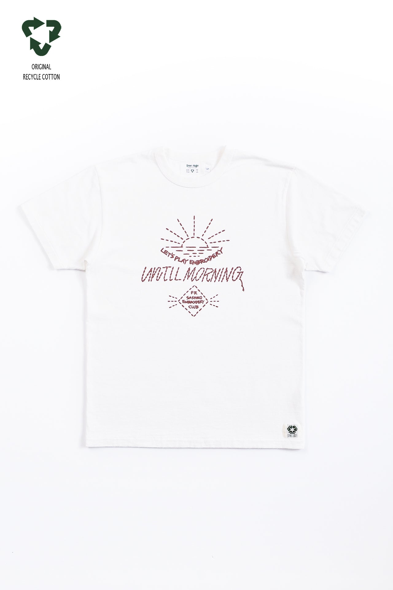 "UNTILL MORNING" リサイクルコットンTee