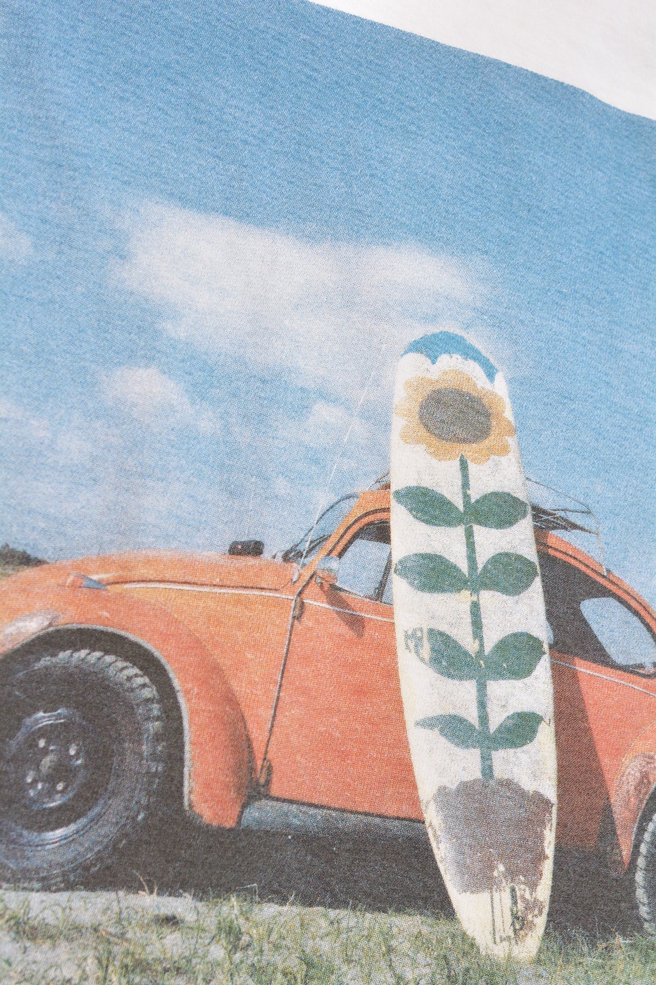 "愛車と向日葵" リサイクルコットンTee