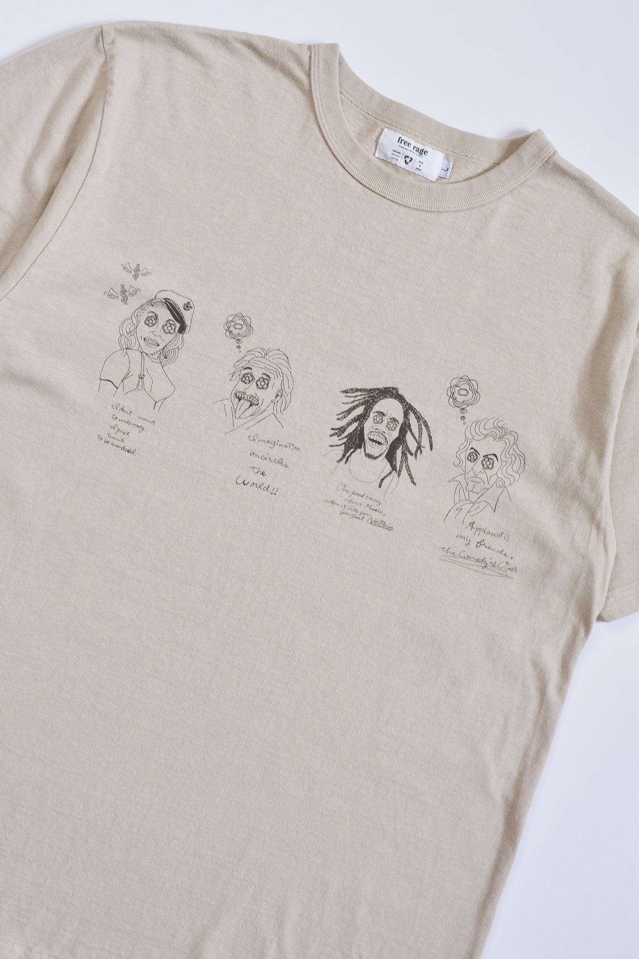 "偉人たち" リサイクルコットンTee
