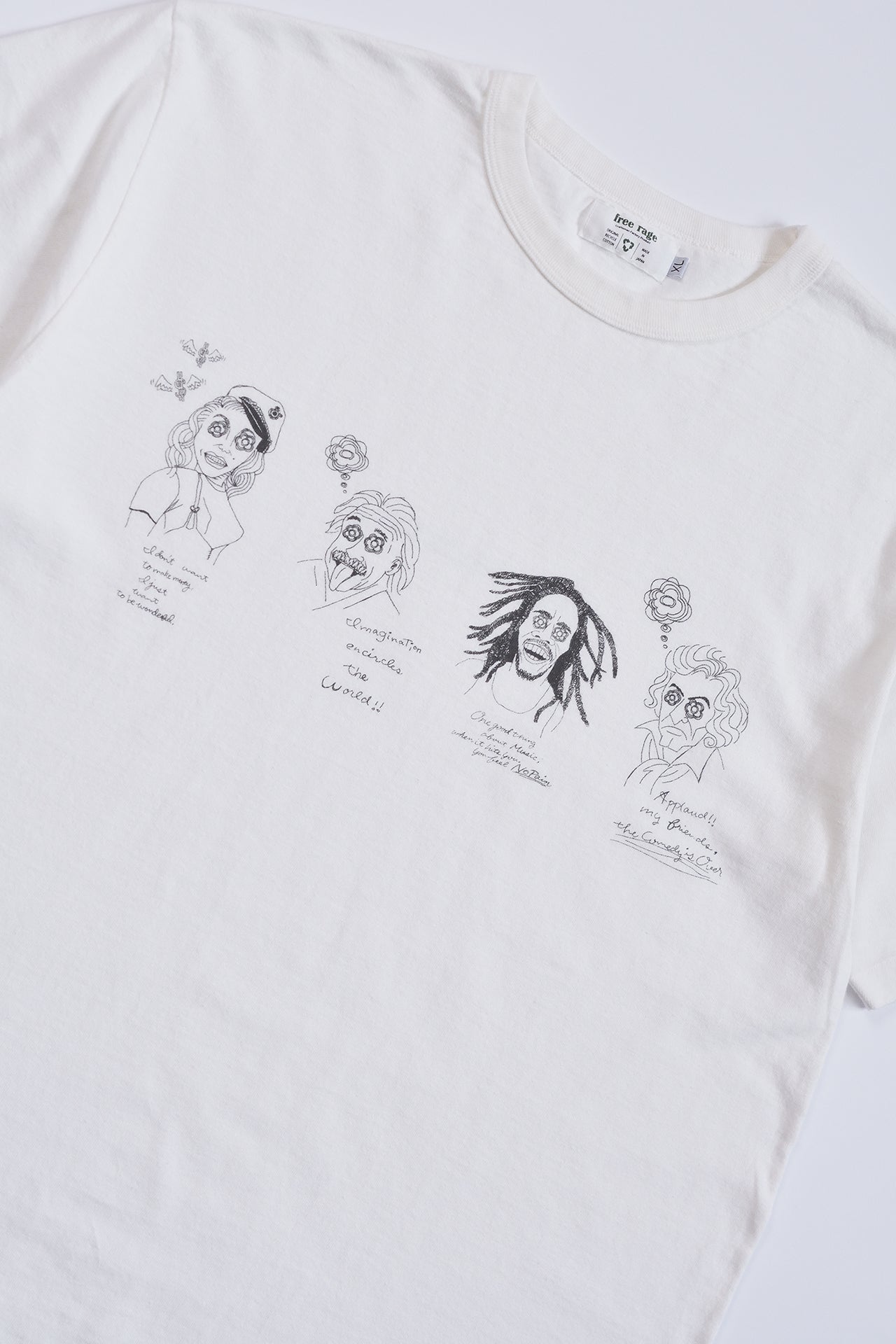 "偉人たち" リサイクルコットンTee