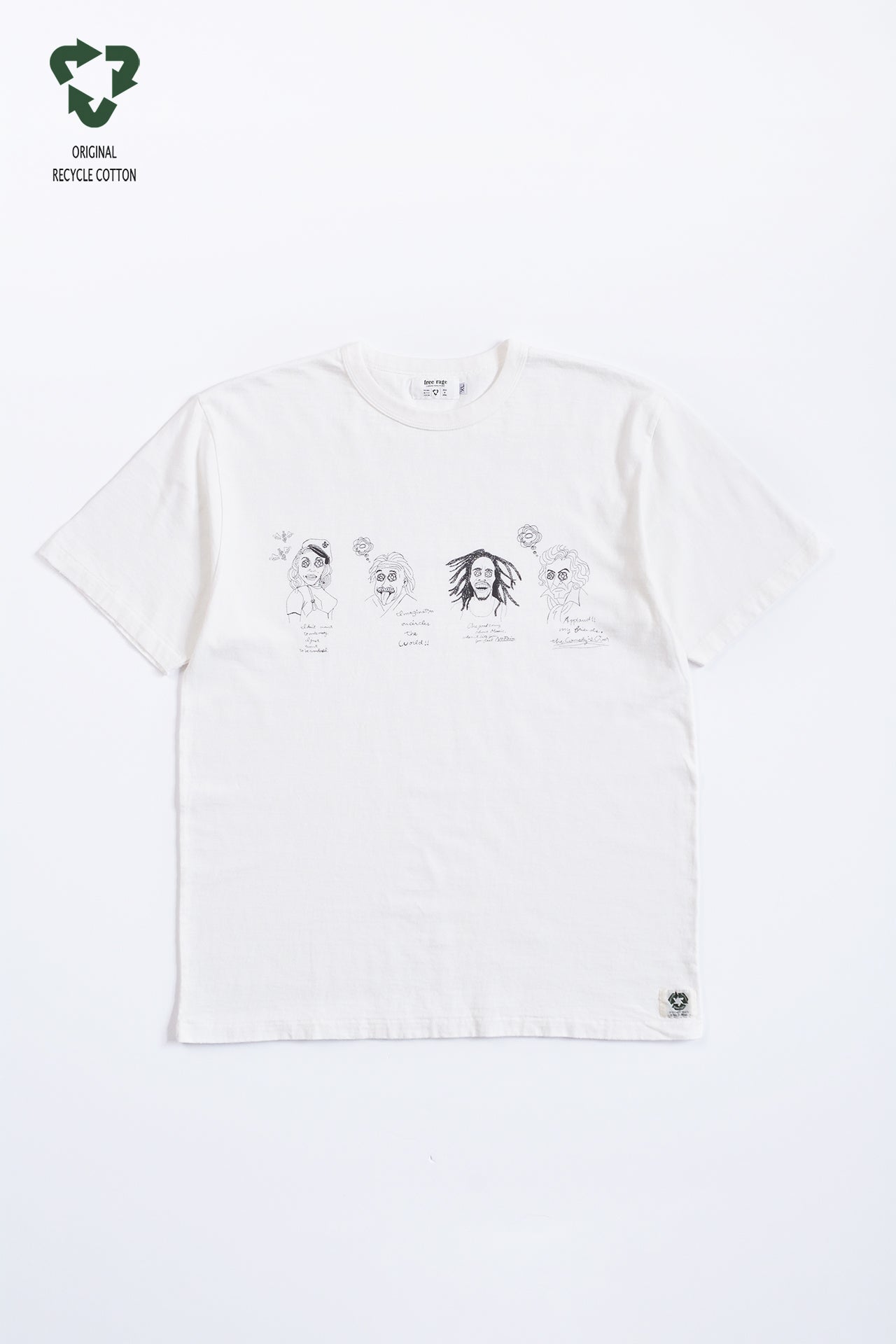 "偉人たち" リサイクルコットンTee