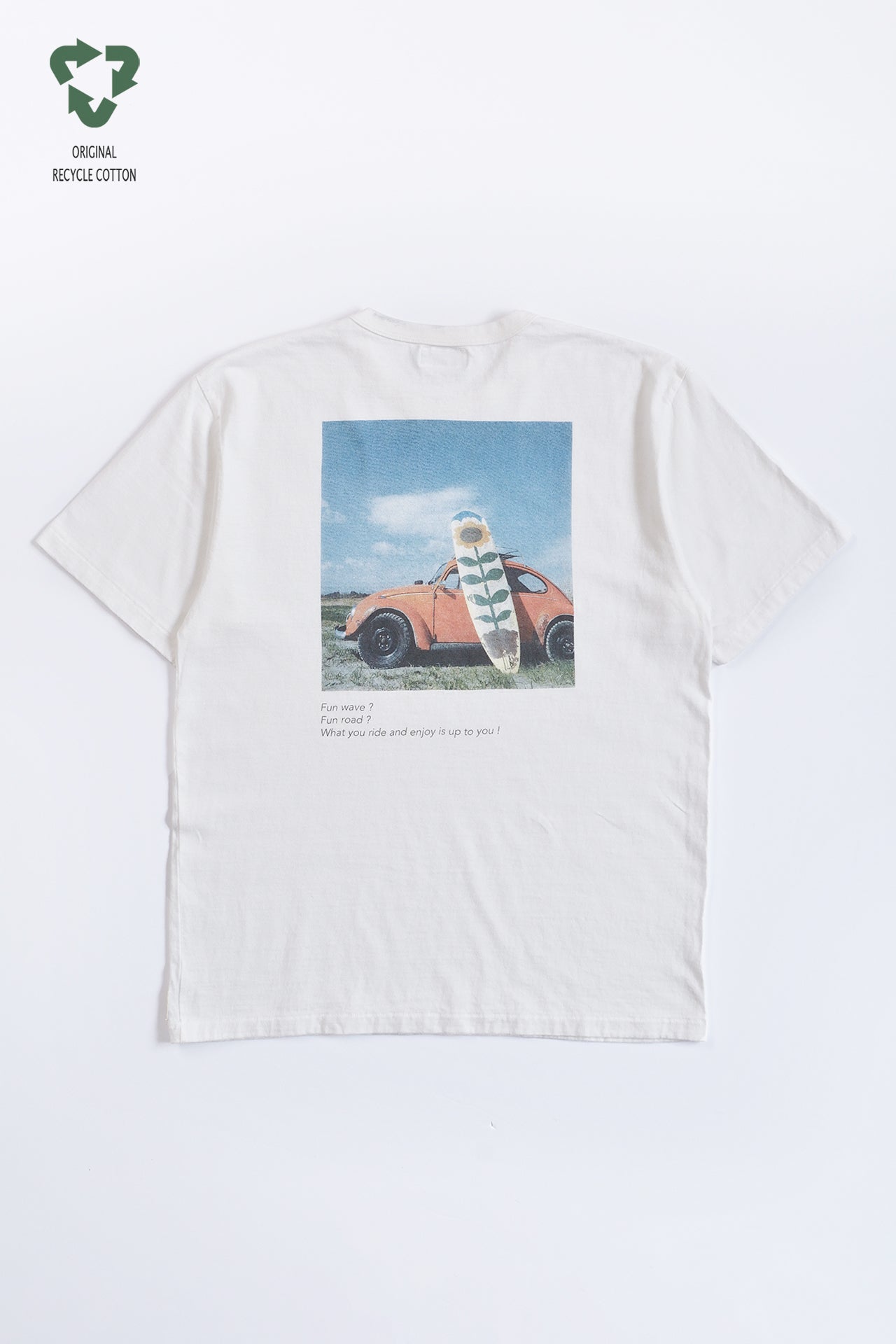 "愛車と向日葵" リサイクルコットンTee