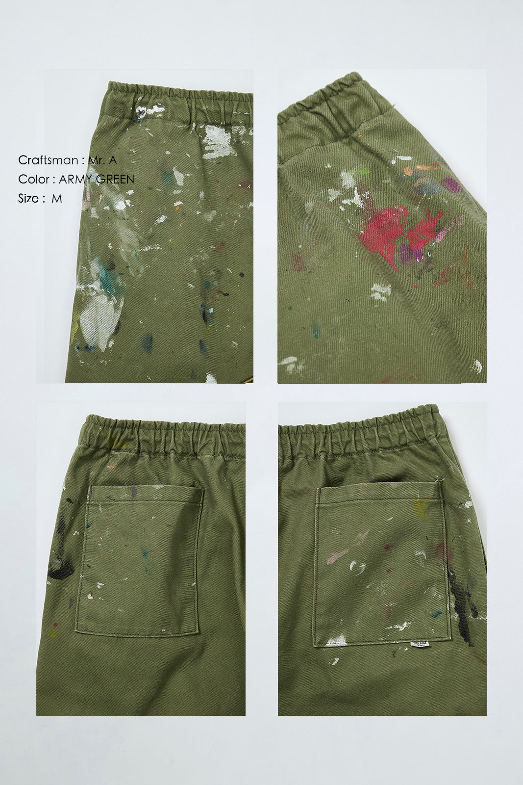 "Craftsman" リアルワークパンツ - ARMY GREEN