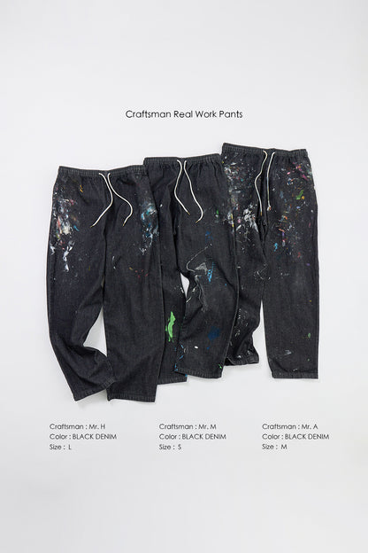"Craftsman" リアルワークパンツ - BLACK DENIM