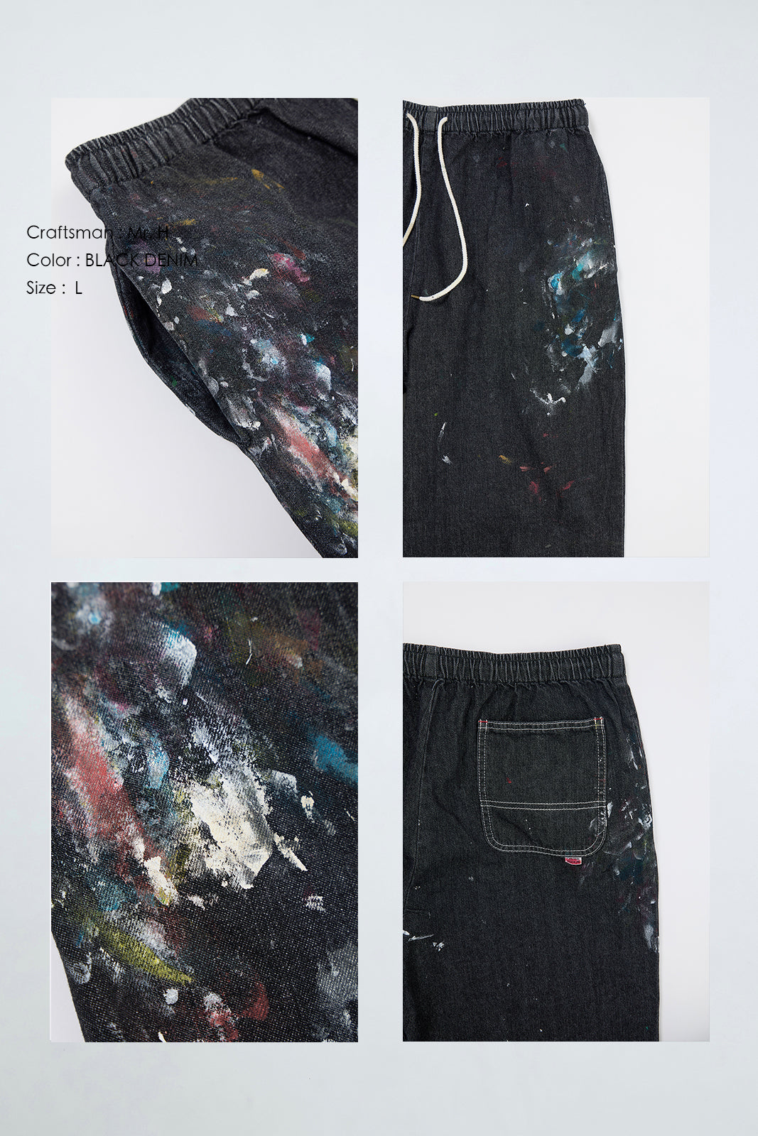 "Craftsman" リアルワークパンツ - BLACK DENIM