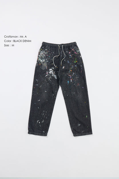 "Craftsman" リアルワークパンツ - BLACK DENIM