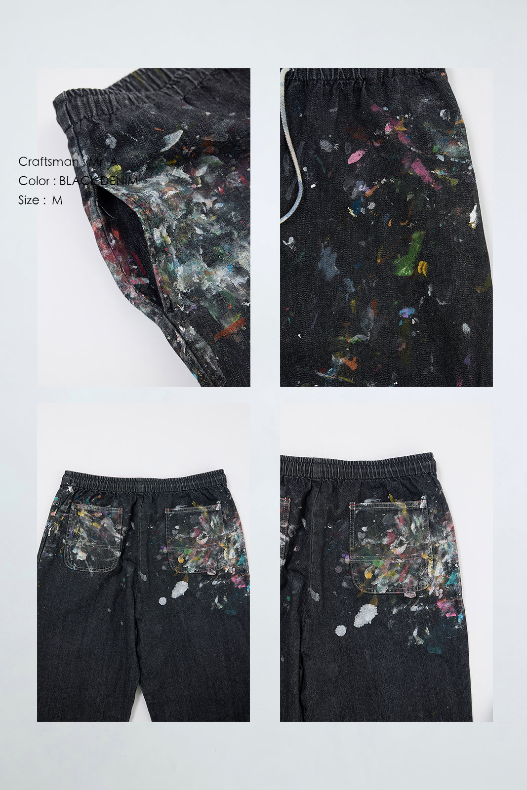 "Craftsman" リアルワークパンツ - BLACK DENIM