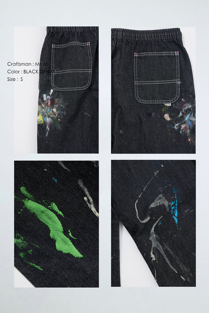 "Craftsman" リアルワークパンツ - BLACK DENIM