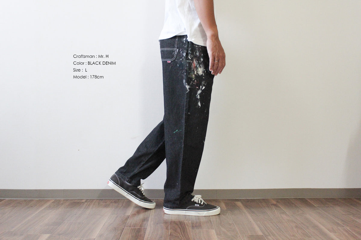 "Craftsman" リアルワークパンツ - BLACK DENIM