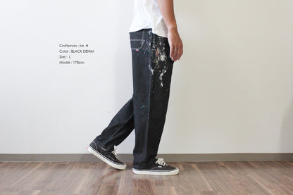 "Craftsman" リアルワークパンツ - BLACK DENIM