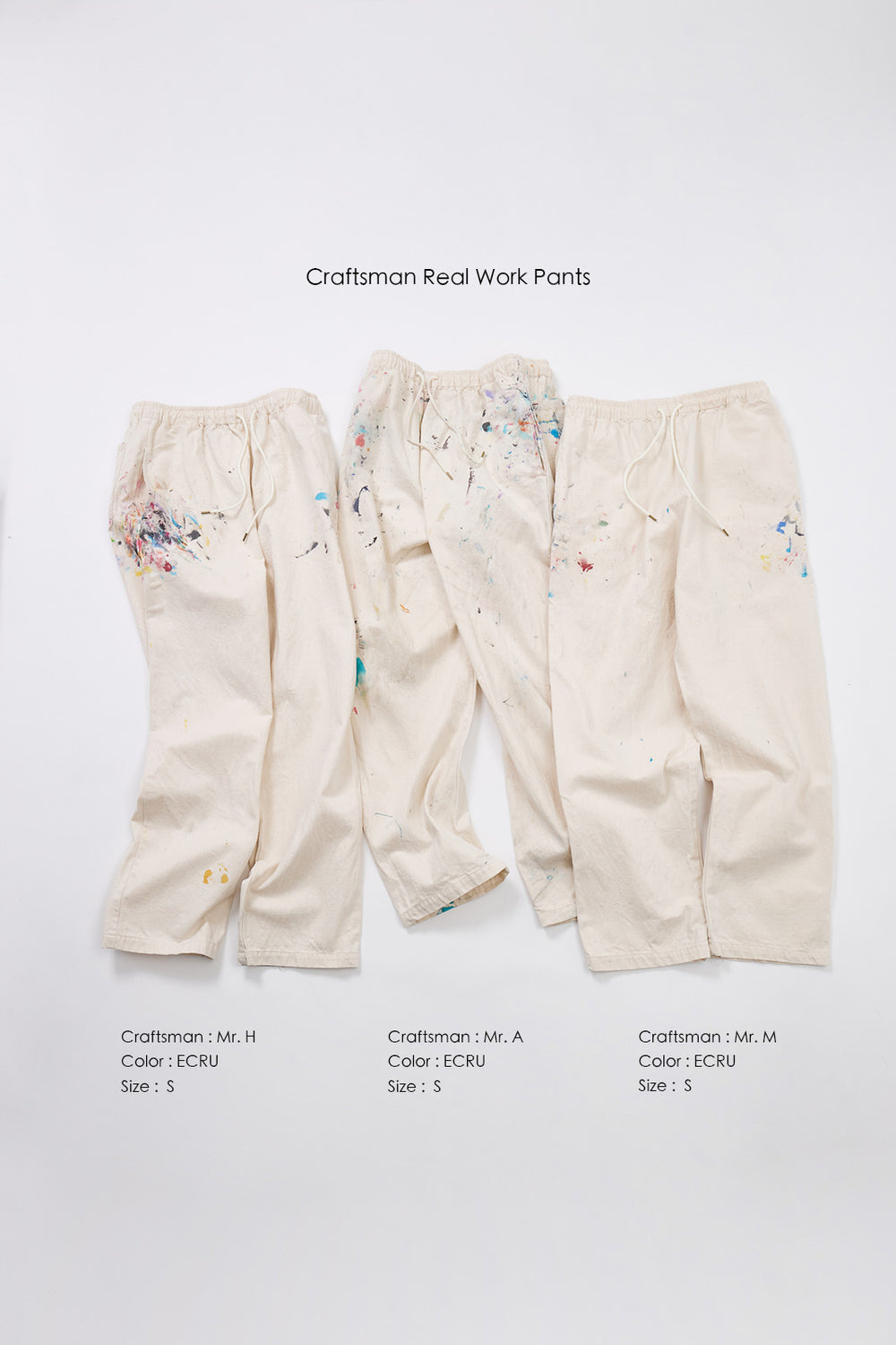 "Craftsman" リアルワークパンツ - ECRU