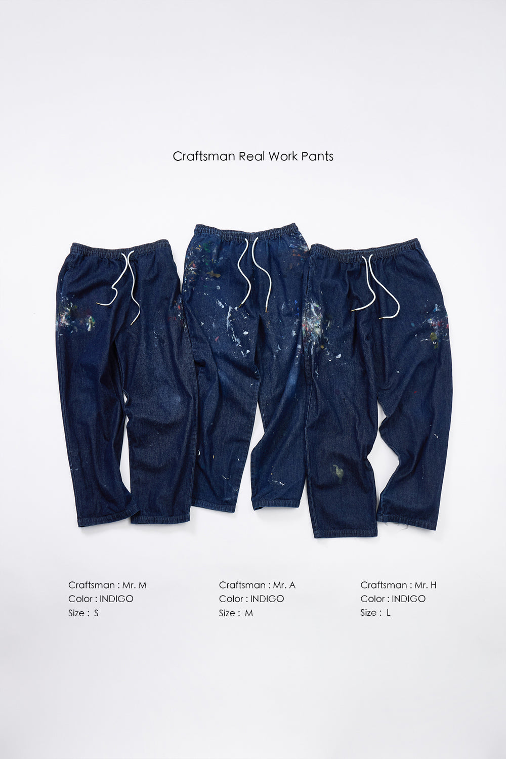 "Craftsman" リアルワークパンツ - INDIGO