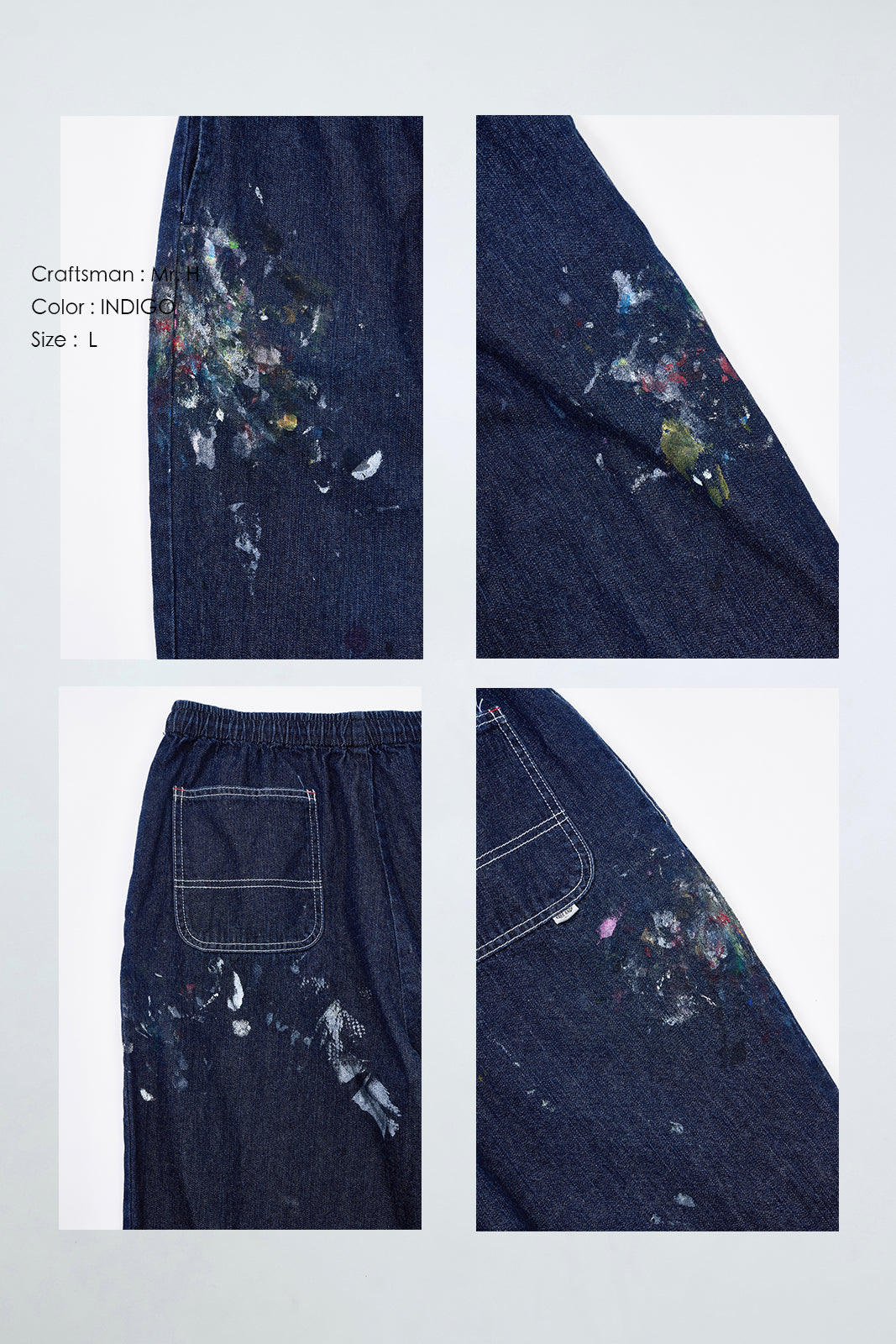 "Craftsman" リアルワークパンツ - INDIGO