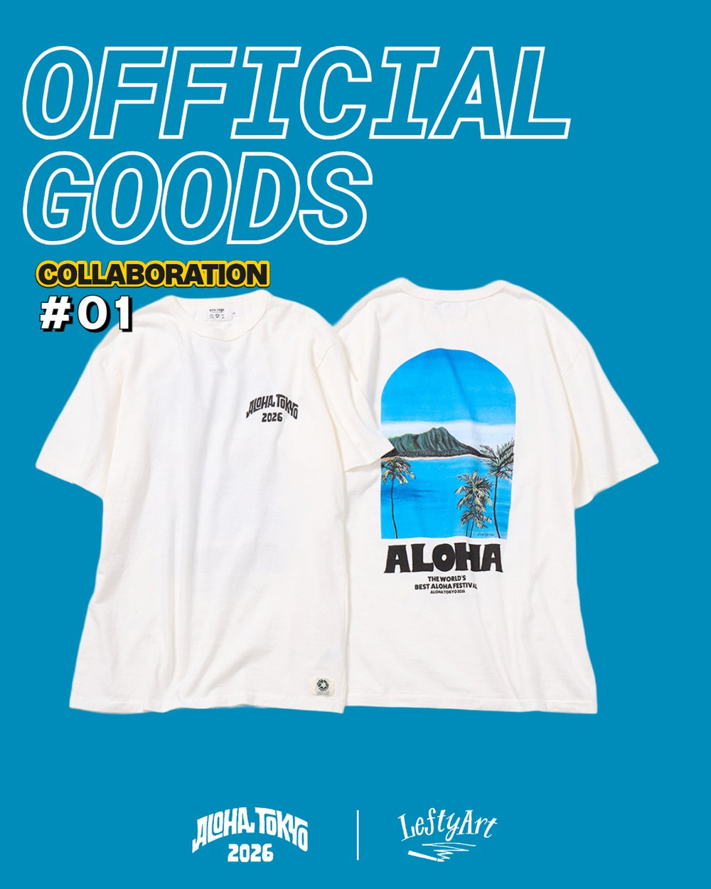 【予約商品】"ALOHA TOKYO × Lefty Art" 半袖Tee