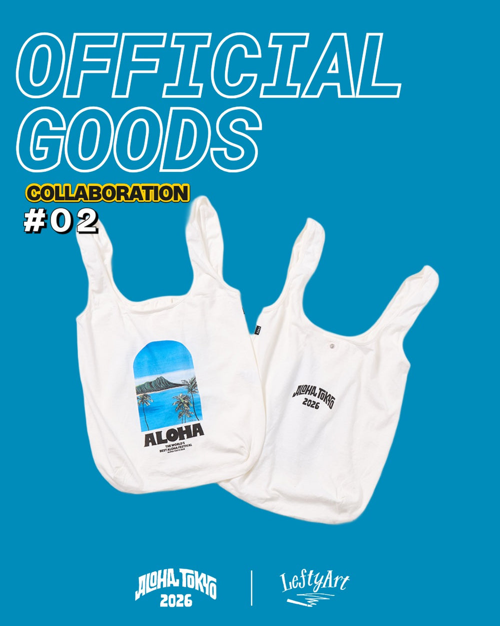 "ALOHA TOKYO × Lefty Art" リサイクルコットンエコバッグ