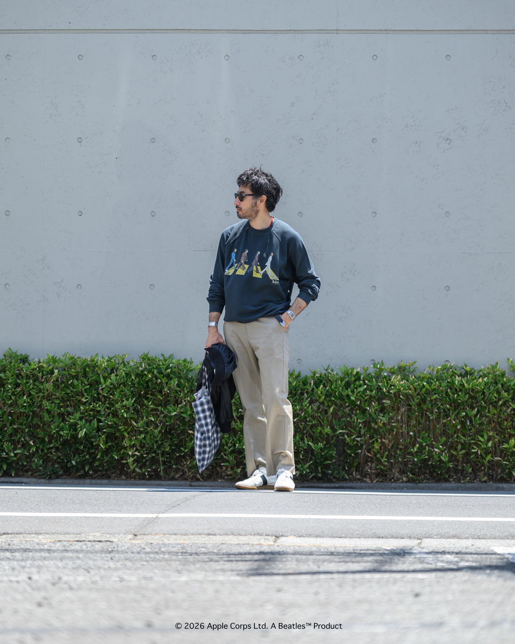 予約商品【THE BEATLES×free rage】Last Recording Raglan Crew Sweat