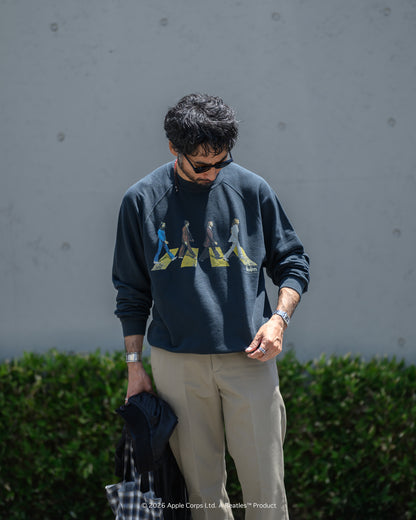 予約商品【THE BEATLES×free rage】Last Recording Raglan Crew Sweat