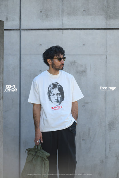 【John Lennon×free rage】Portrait リサイクルコットン半袖Tシャツ