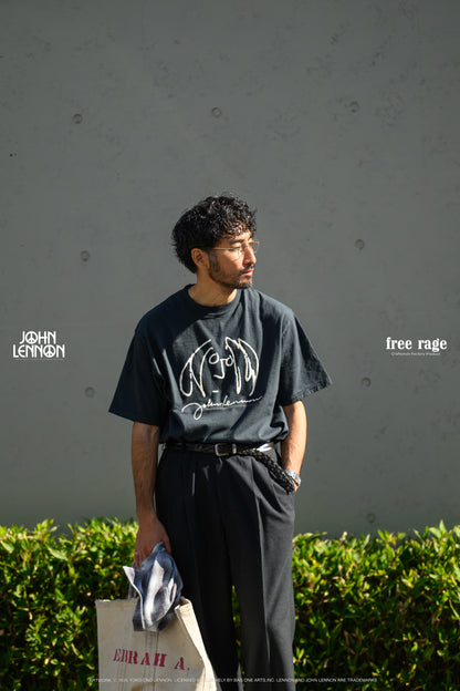 【John Lennon×free rage】ART リサイクルコットン半袖Tシャツ